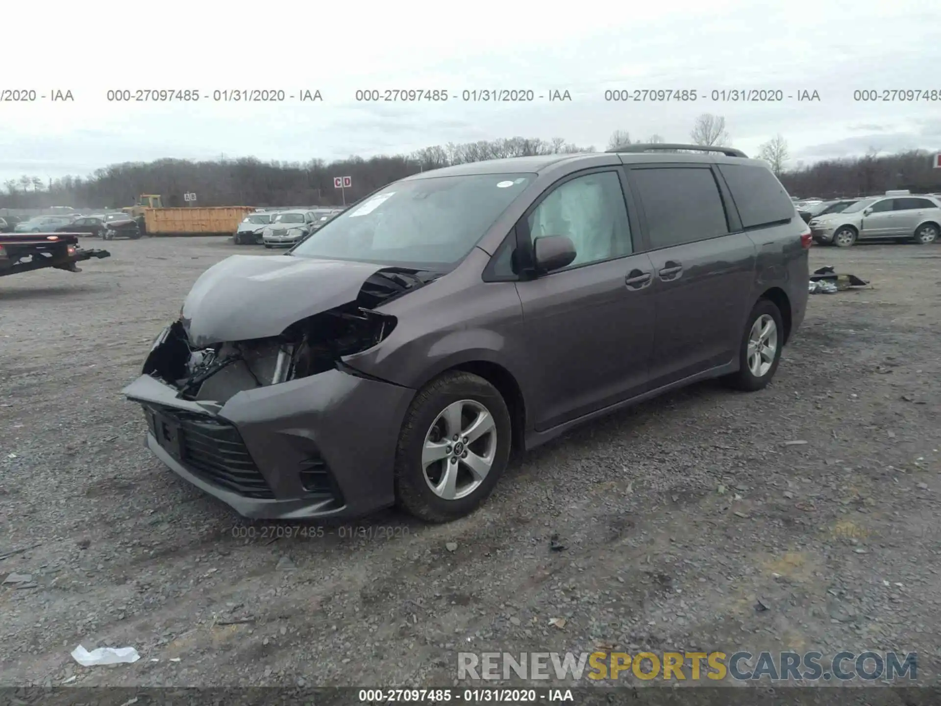 2 Photograph of a damaged car 5TDKZ3DCXKS017599 TOYOTA SIENNA 2019