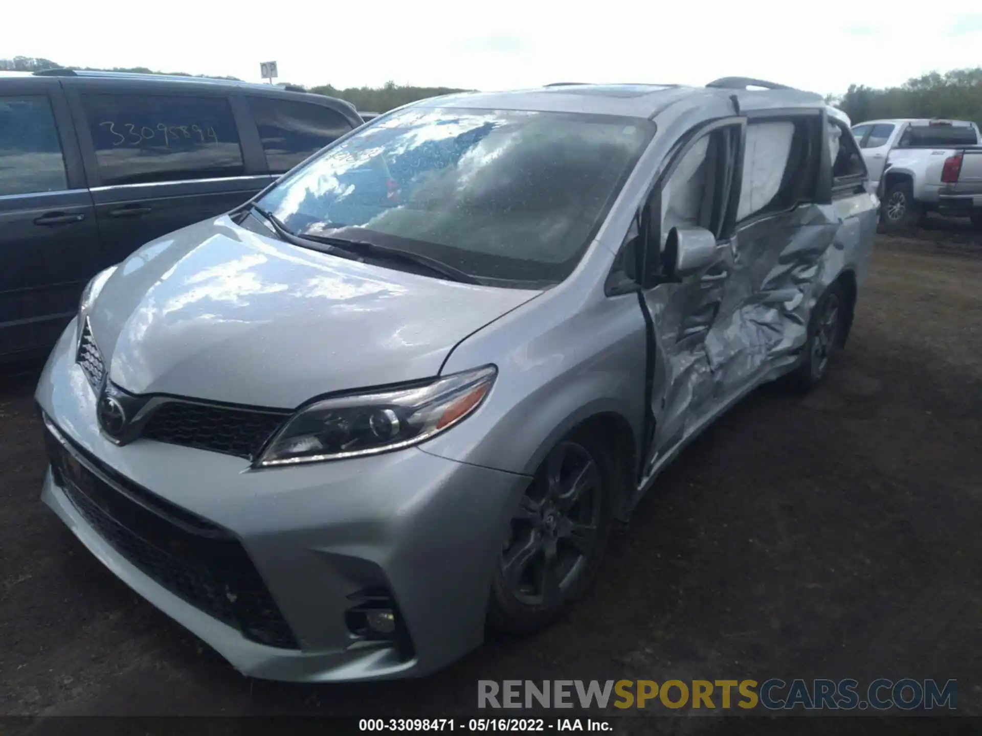 2 Фотография поврежденного автомобиля 5TDXZ3DC0KS008433 TOYOTA SIENNA 2019