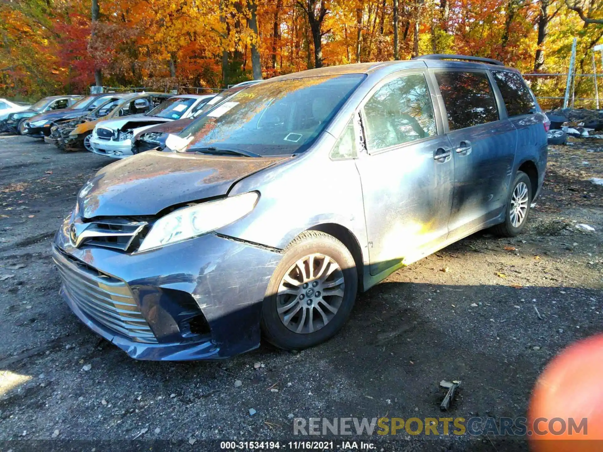 2 Фотография поврежденного автомобиля 5TDYZ3DC0KS014978 TOYOTA SIENNA 2019