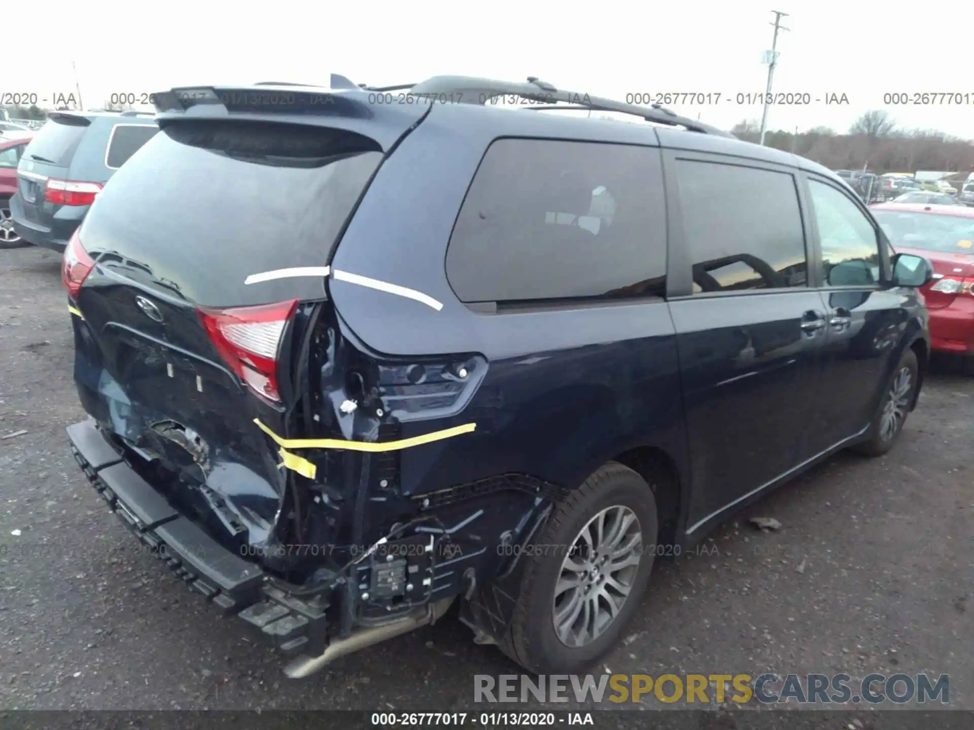 4 Фотография поврежденного автомобиля 5TDYZ3DC0KS017847 TOYOTA SIENNA 2019