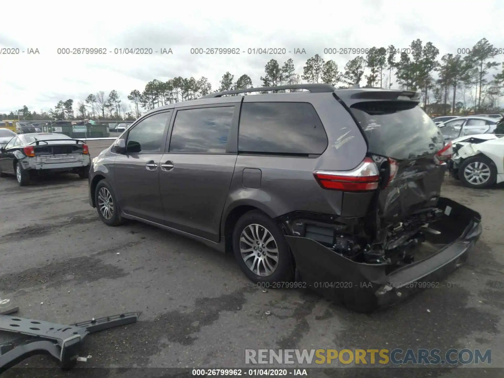 3 Фотография поврежденного автомобиля 5TDYZ3DC0KS018268 TOYOTA SIENNA 2019