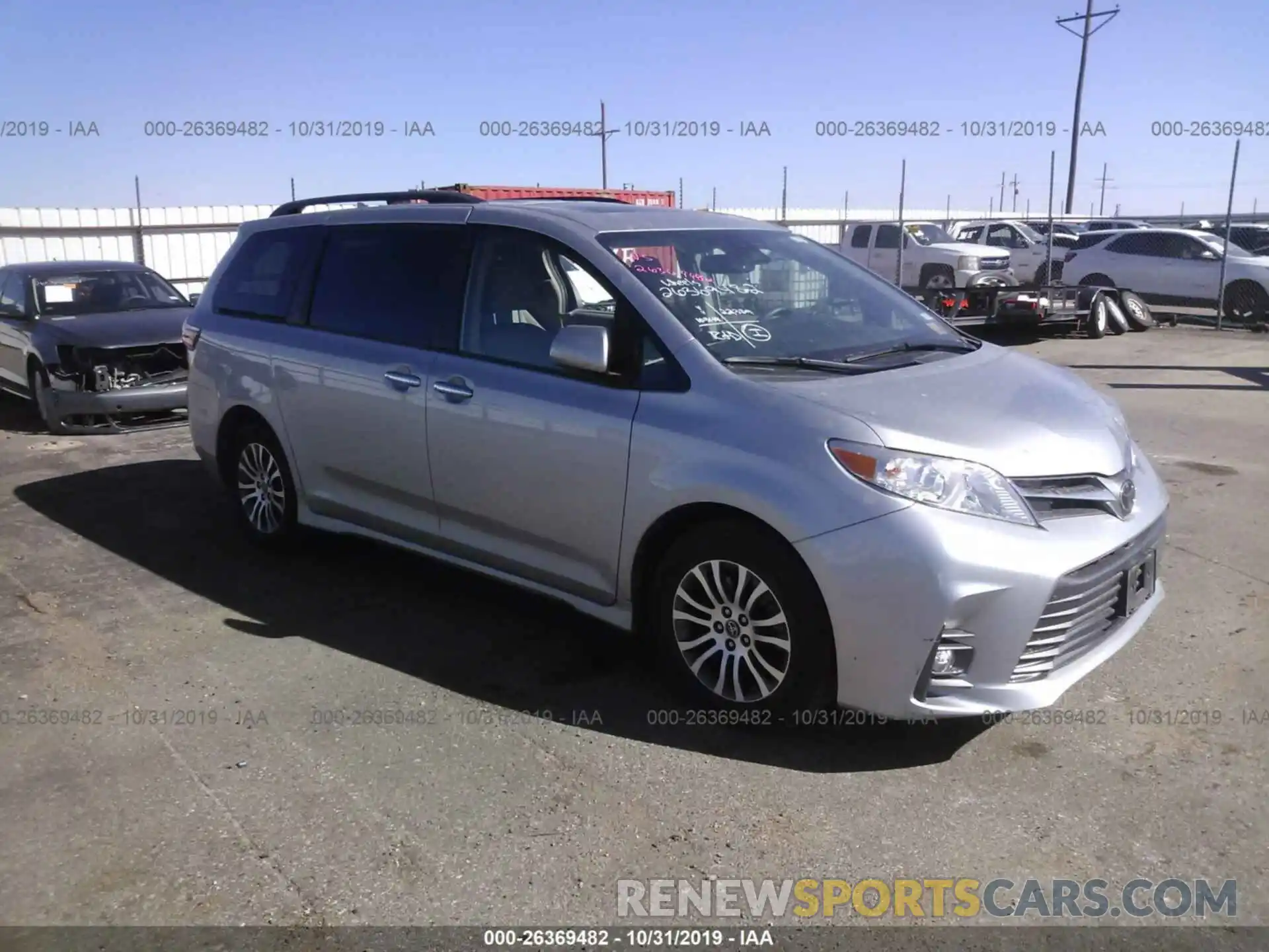 1 Photograph of a damaged car 5TDYZ3DC0KS993952 TOYOTA SIENNA 2019