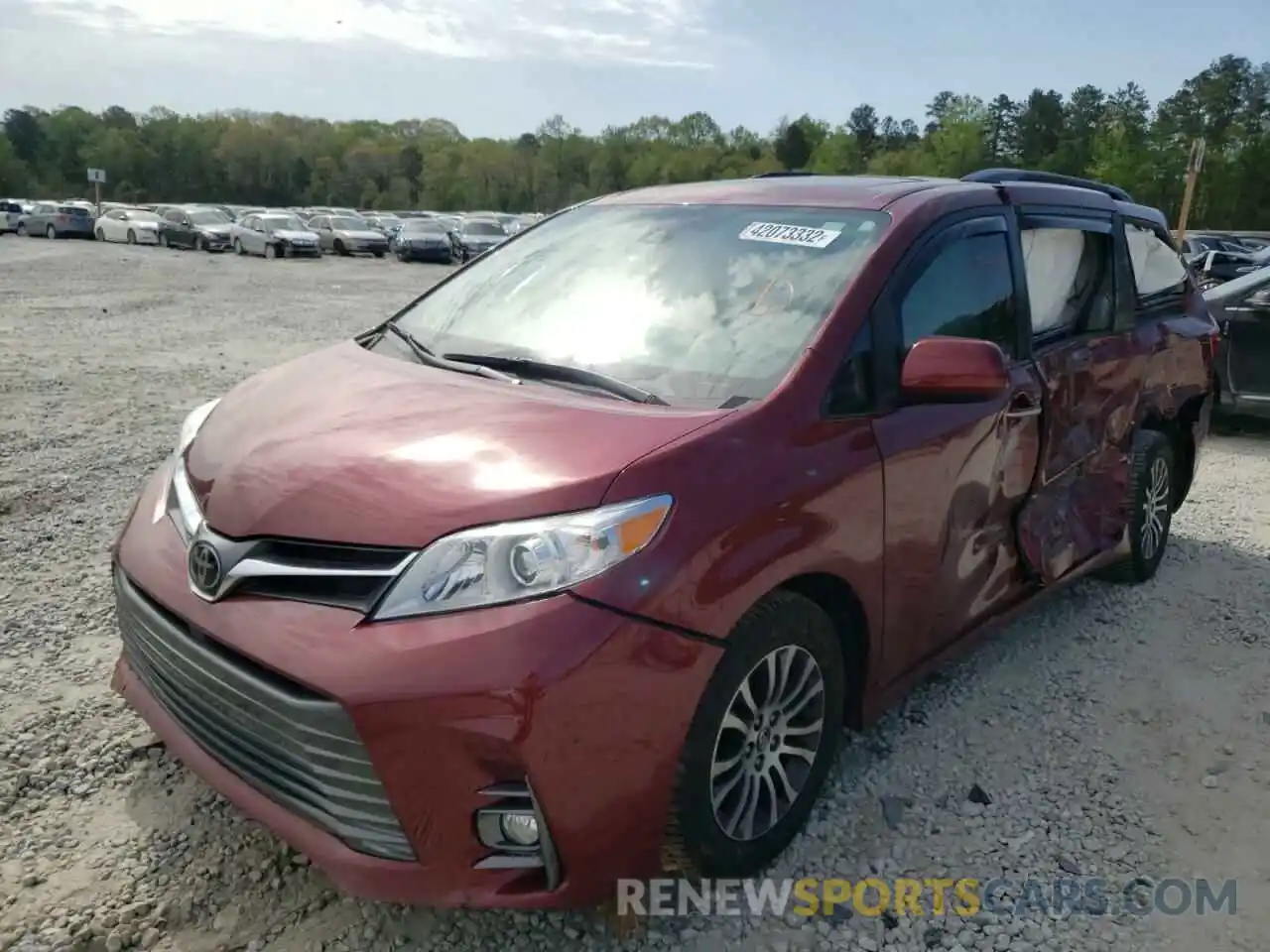 2 Фотография поврежденного автомобиля 5TDYZ3DC2KS966669 TOYOTA SIENNA 2019