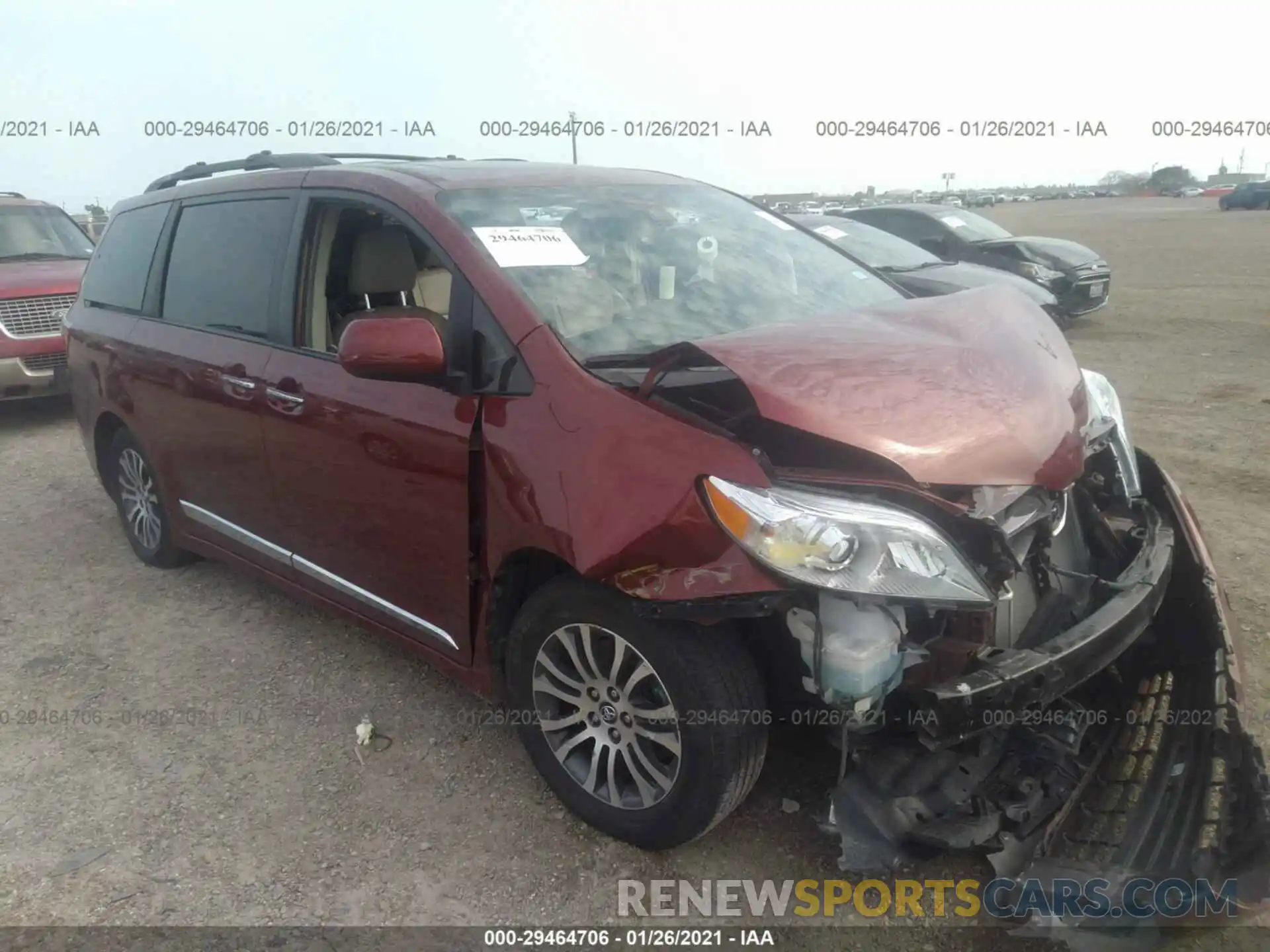 1 Photograph of a damaged car 5TDYZ3DC3KS972061 TOYOTA SIENNA 2019