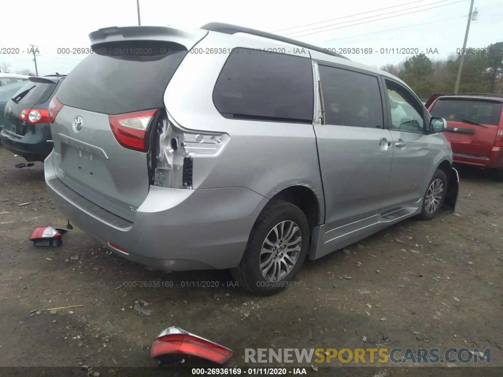 4 Фотография поврежденного автомобиля 5TDYZ3DC4KS995106 TOYOTA SIENNA 2019