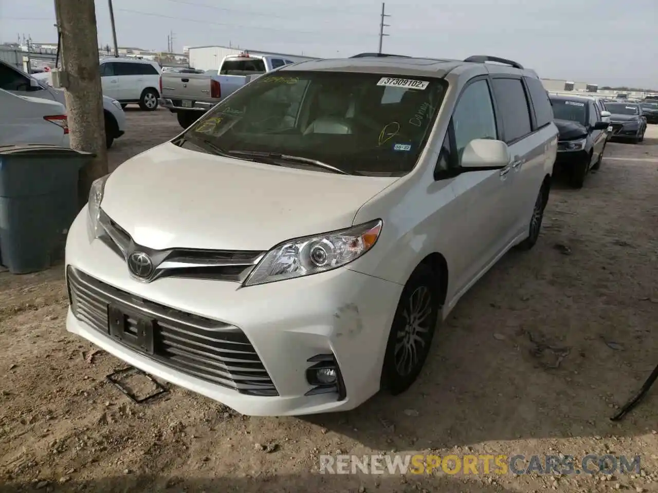 2 Фотография поврежденного автомобиля 5TDYZ3DC7KS009518 TOYOTA SIENNA 2019