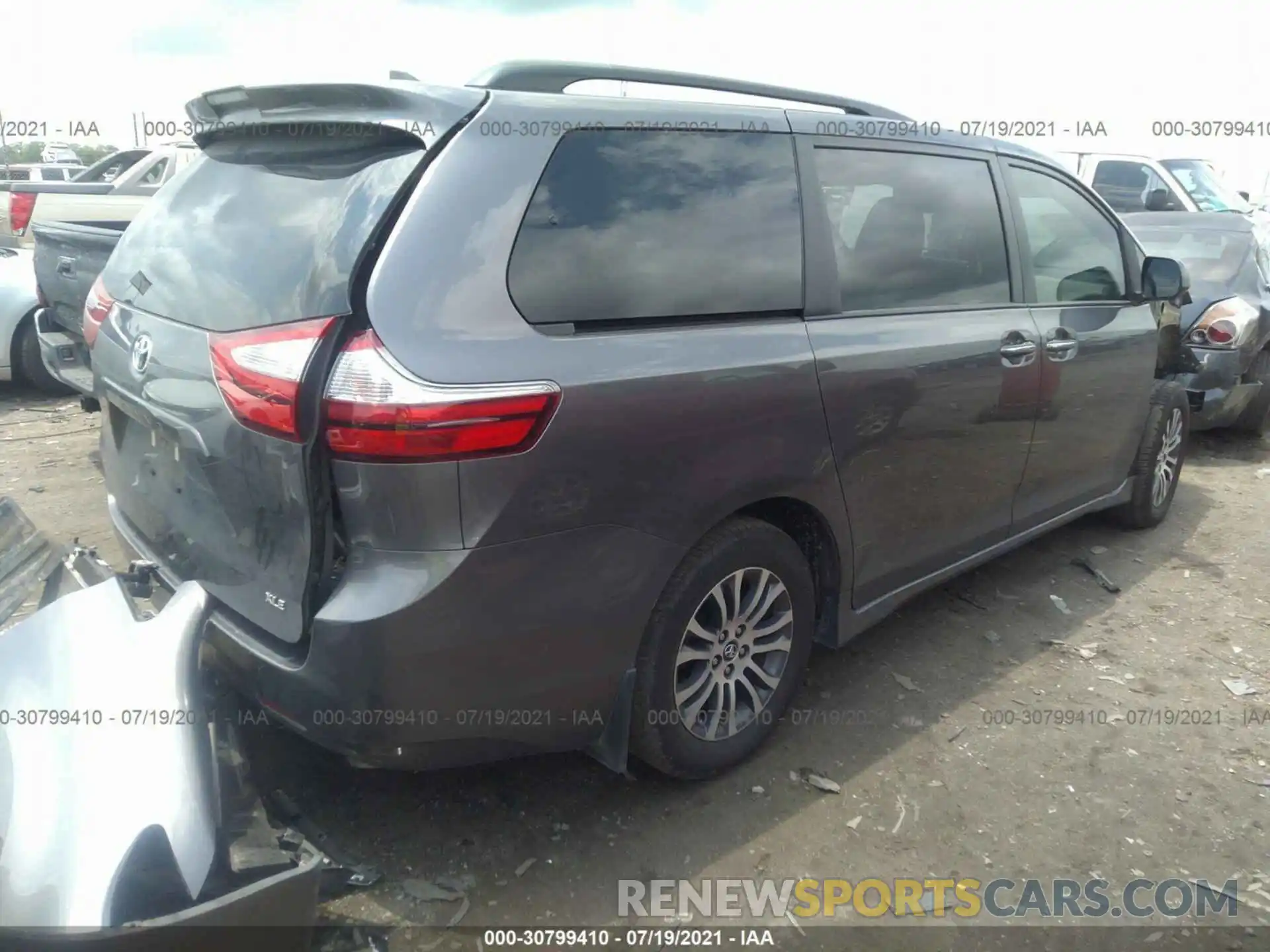 4 Фотография поврежденного автомобиля 5TDYZ3DC7KS987078 TOYOTA SIENNA 2019