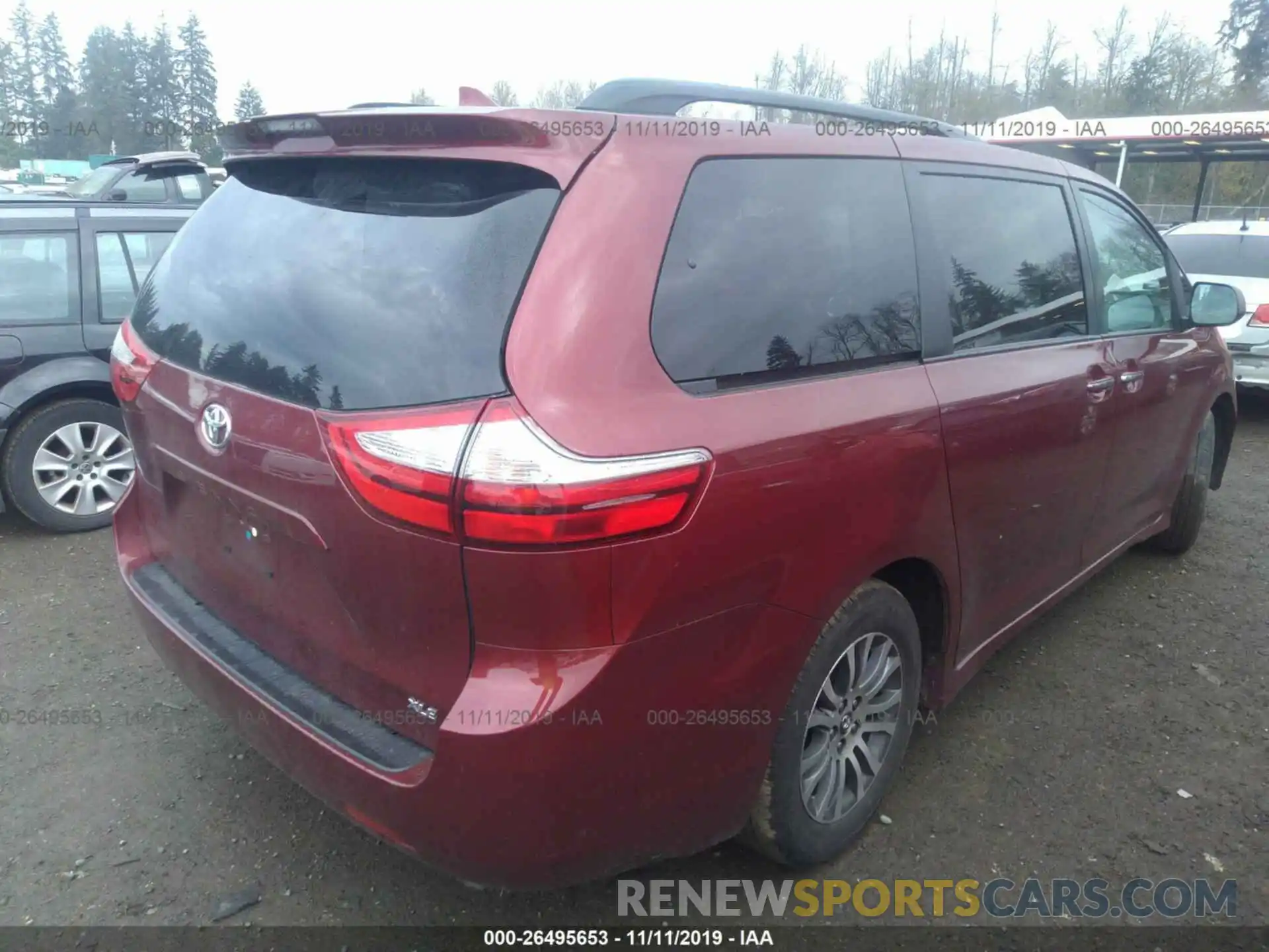 4 Фотография поврежденного автомобиля 5TDYZ3DC8KS008264 TOYOTA SIENNA 2019