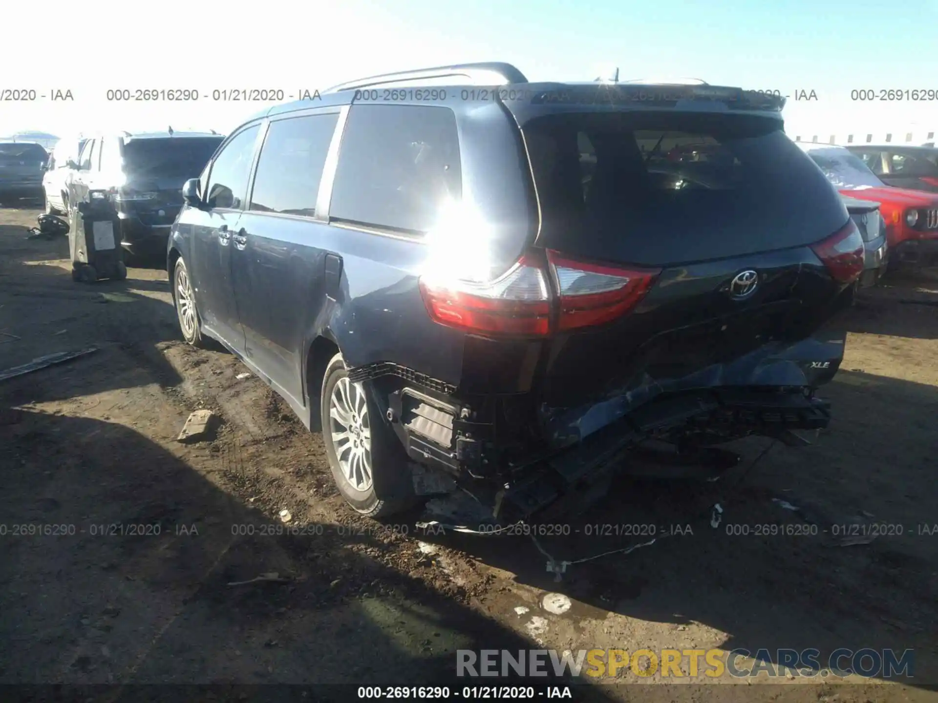 3 Фотография поврежденного автомобиля 5TDYZ3DC8KS967793 TOYOTA SIENNA 2019