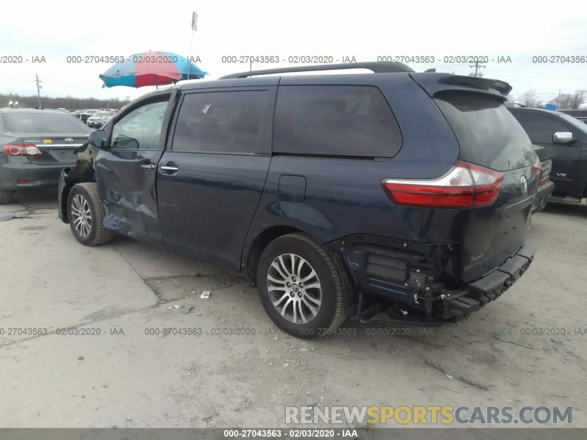 3 Фотография поврежденного автомобиля 5TDYZ3DC9KS014767 TOYOTA SIENNA 2019