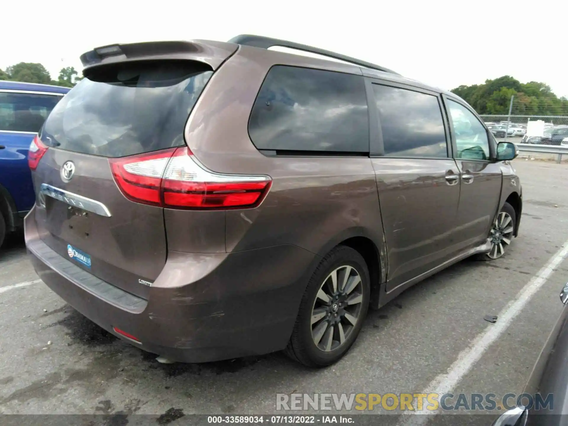 4 Фотография поврежденного автомобиля 5TDYZ3DC9KS989382 TOYOTA SIENNA 2019