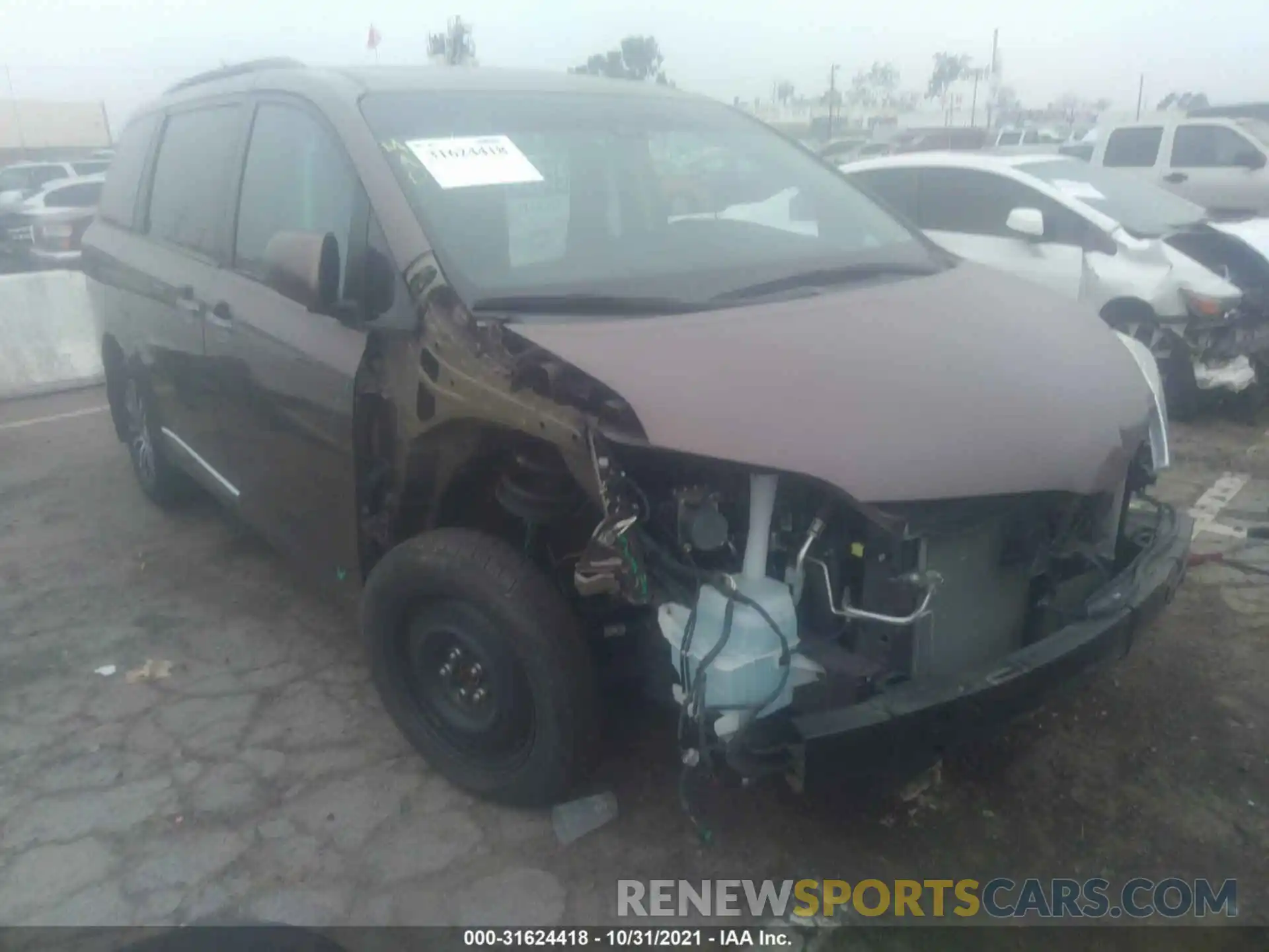 1 Photograph of a damaged car 5TDYZ3DCXKS001641 TOYOTA SIENNA 2019