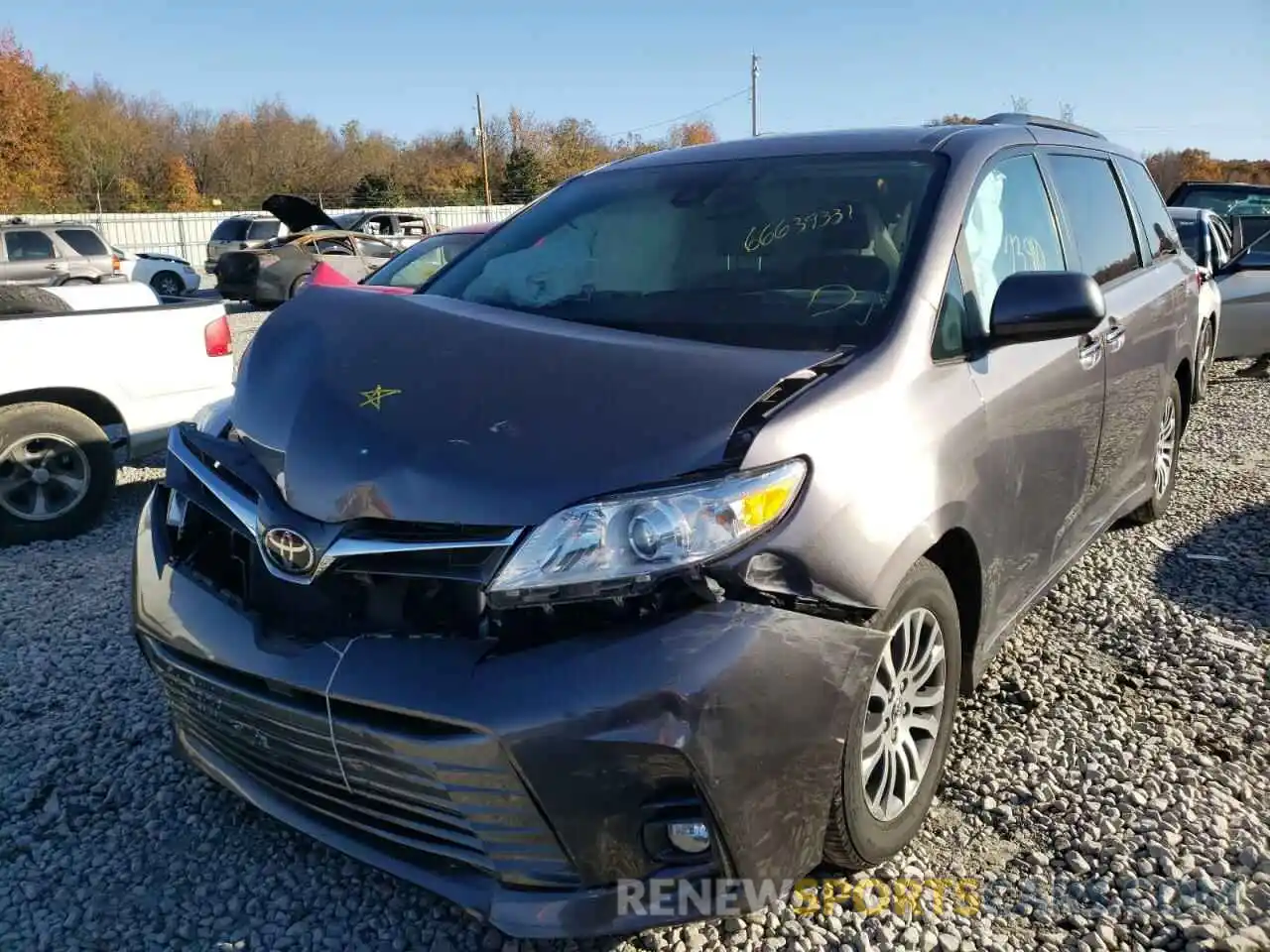 2 Фотография поврежденного автомобиля 5TDYZ3DCXKS992162 TOYOTA SIENNA 2019