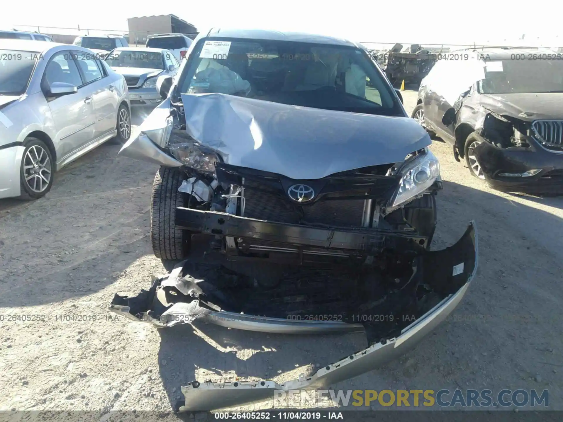 6 Photograph of a damaged car 5TDZZ3DC8KS975686 TOYOTA SIENNA 2019