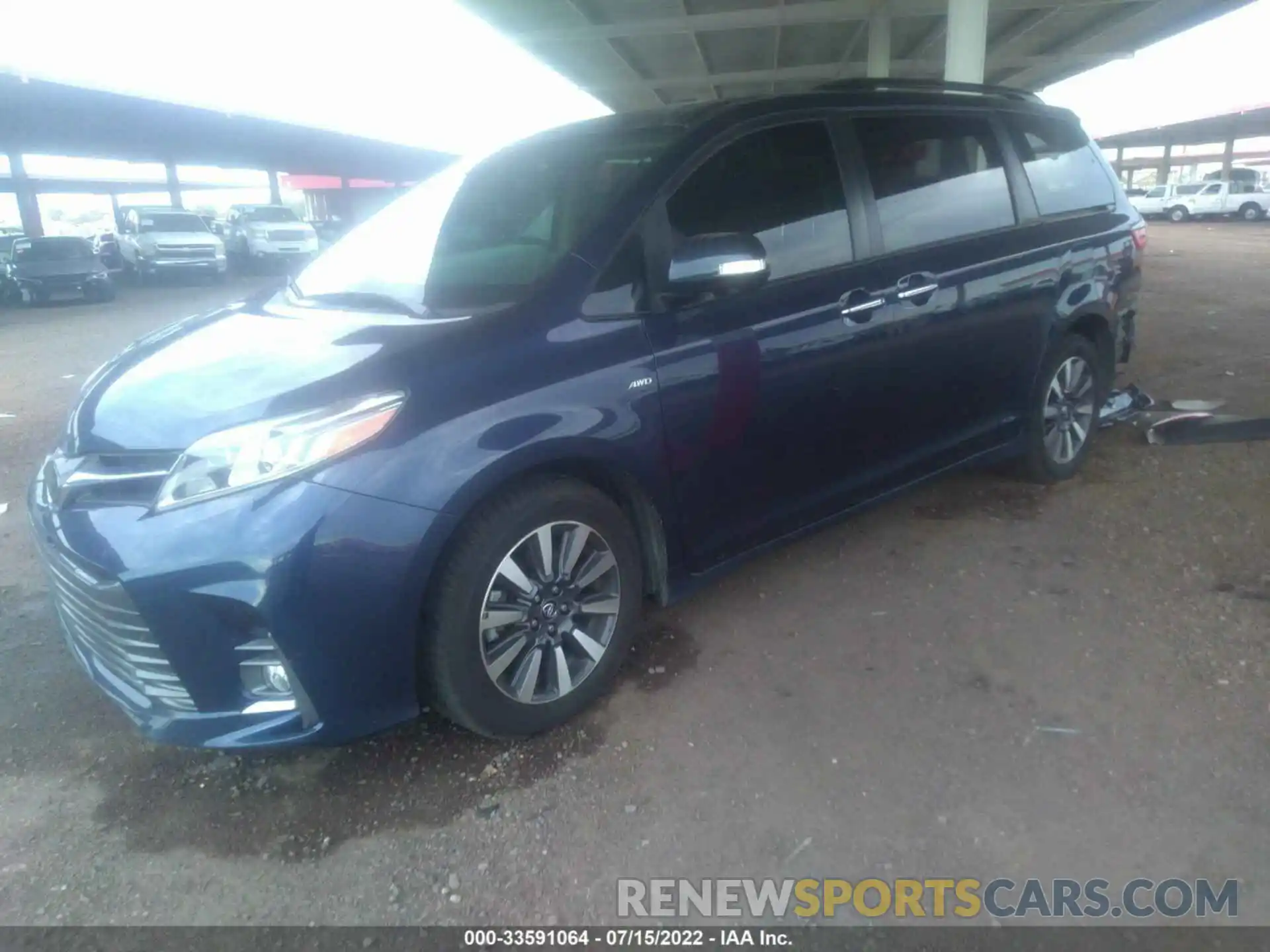 2 Фотография поврежденного автомобиля 5TDDZ3DC5LS238800 TOYOTA SIENNA 2020