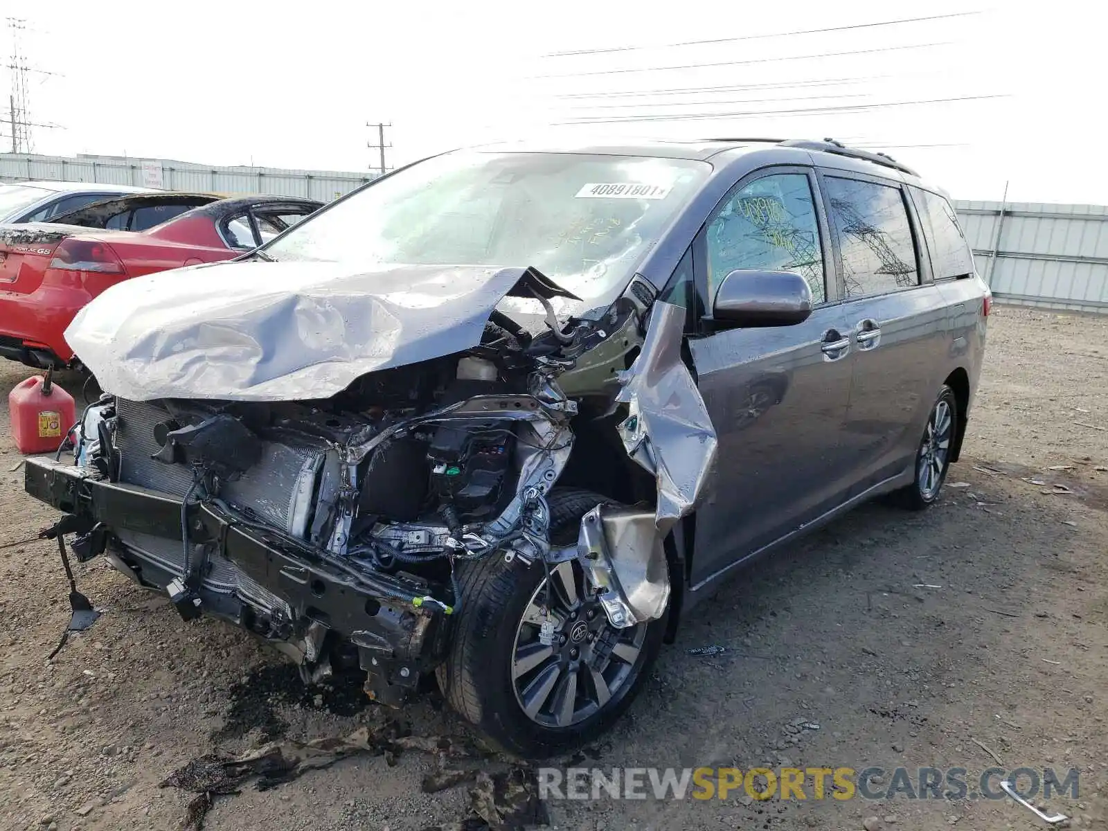 2 Photograph of a damaged car 5TDDZ3DC6LS243942 TOYOTA SIENNA 2020