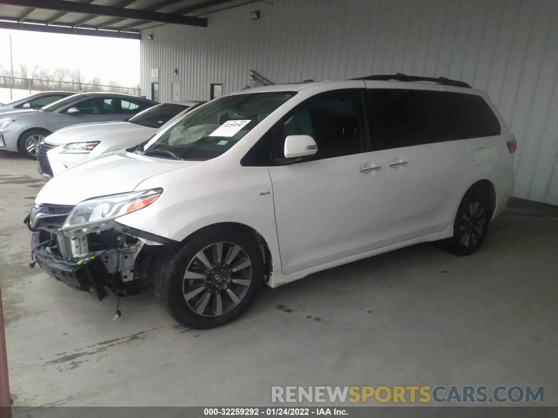 2 Photograph of a damaged car 5TDDZ3DCXLS232488 TOYOTA SIENNA 2020