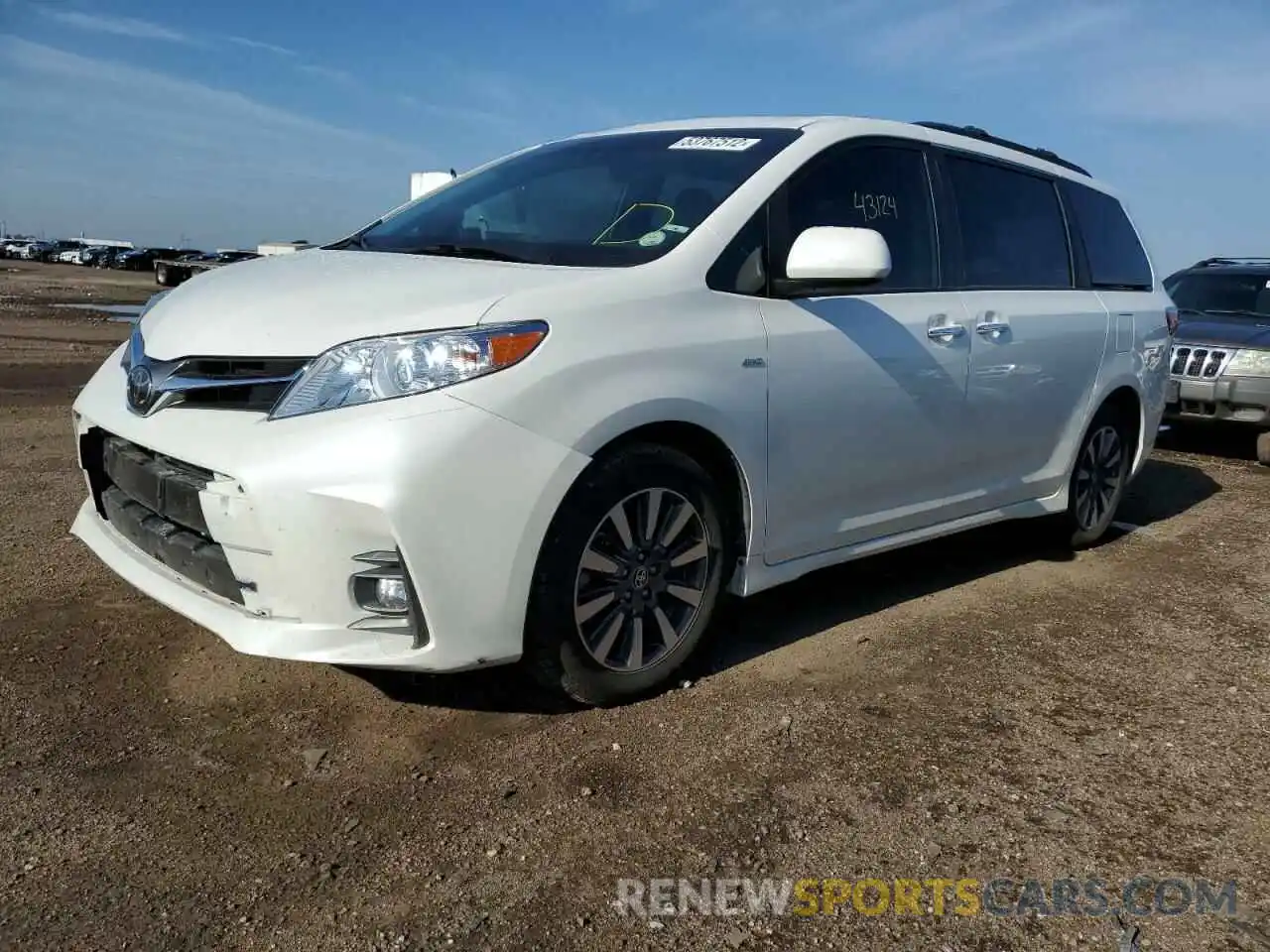 2 Фотография поврежденного автомобиля 5TDDZ3DCXLS250618 TOYOTA SIENNA 2020