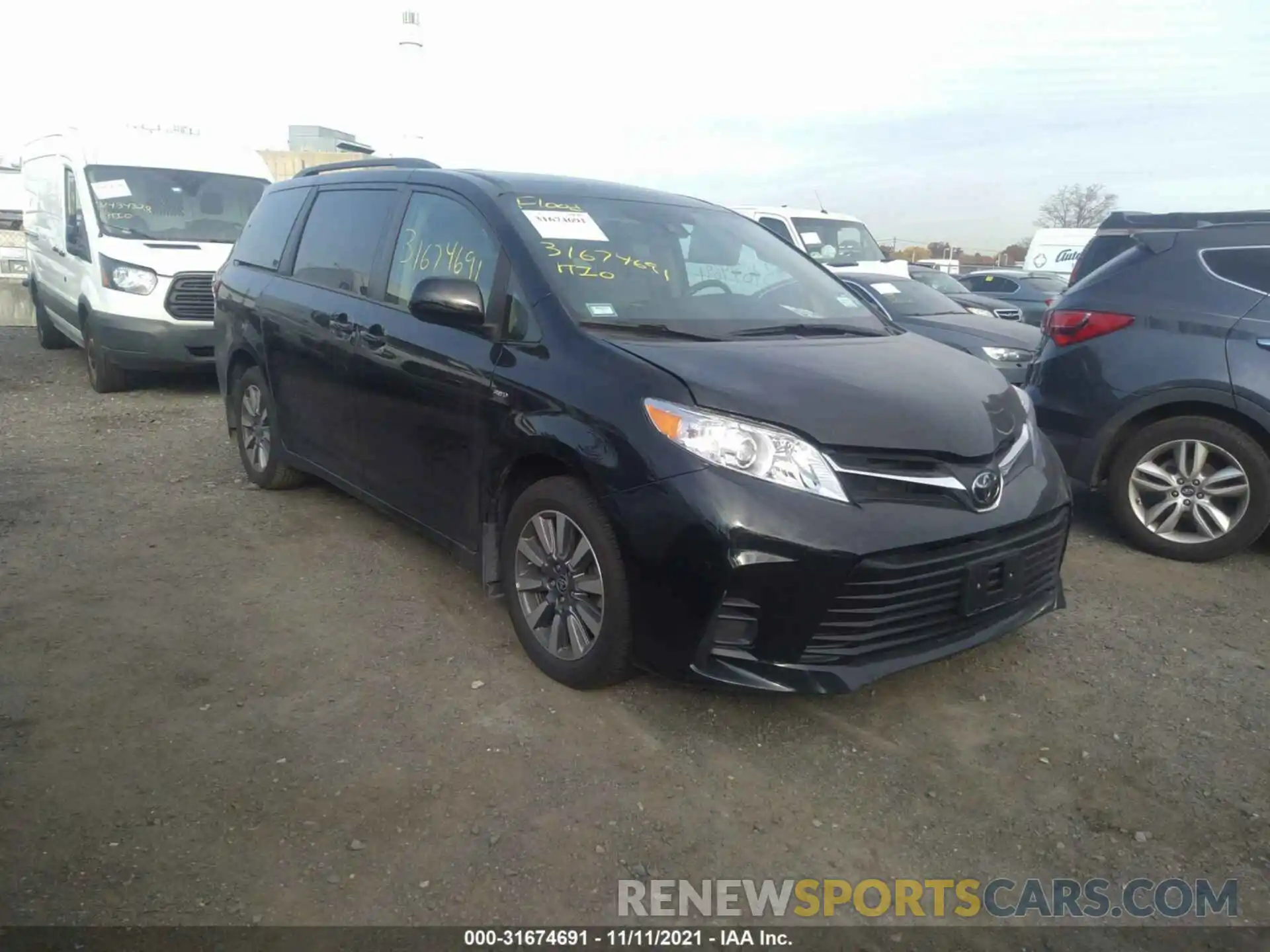 1 Photograph of a damaged car 5TDJZ3DC3LS252021 TOYOTA SIENNA 2020