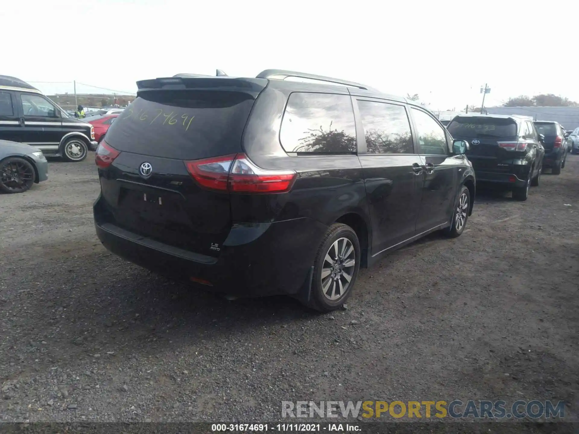 4 Фотография поврежденного автомобиля 5TDJZ3DC3LS252021 TOYOTA SIENNA 2020