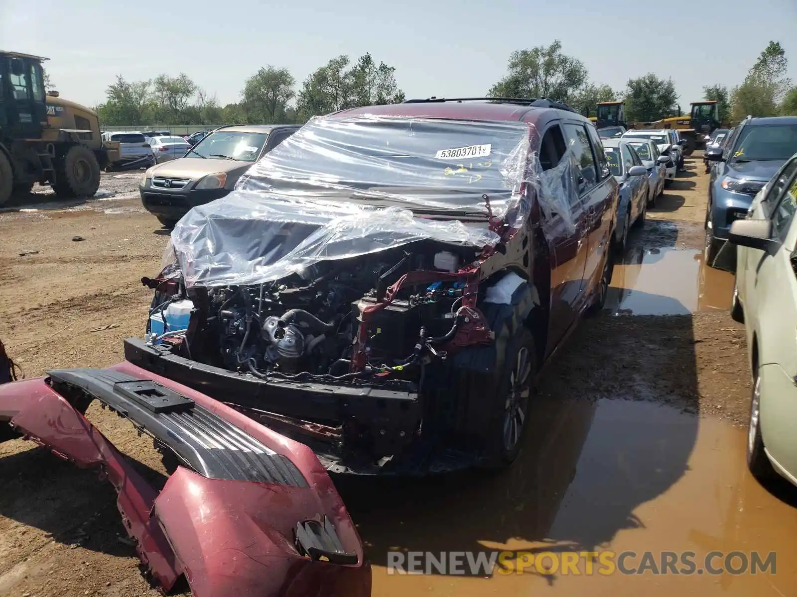 2 Photograph of a damaged car 5TDJZ3DC5LS234510 TOYOTA SIENNA 2020