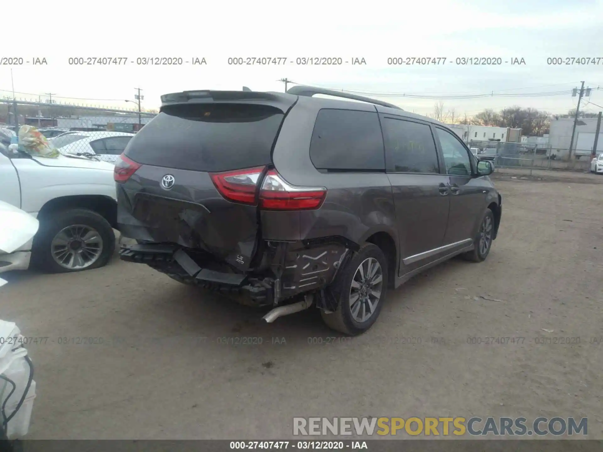 6 Фотография поврежденного автомобиля 5TDJZ3DC6LS243877 TOYOTA SIENNA 2020