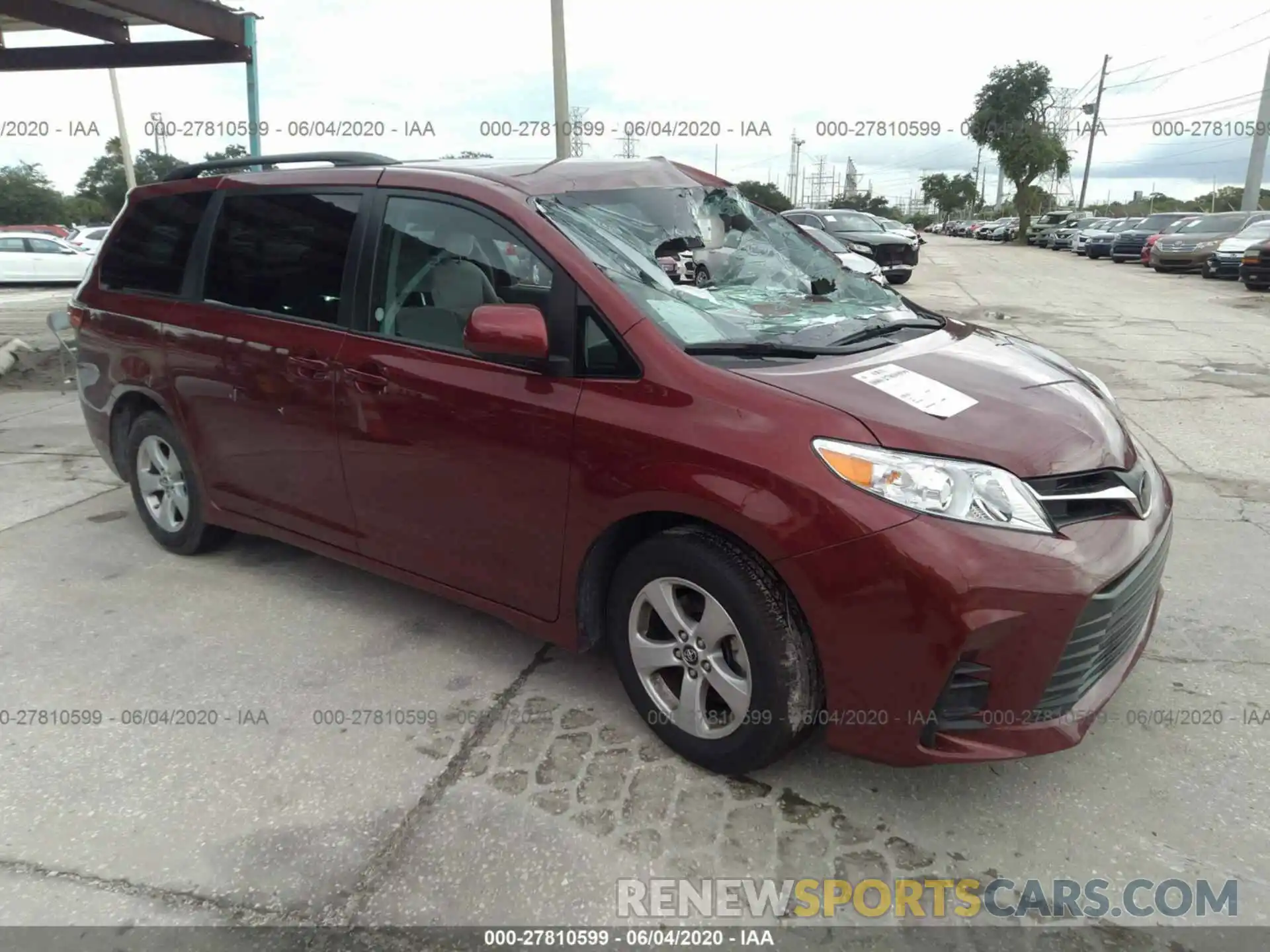 1 Photograph of a damaged car 5TDKZ3DC0LS054243 TOYOTA SIENNA 2020