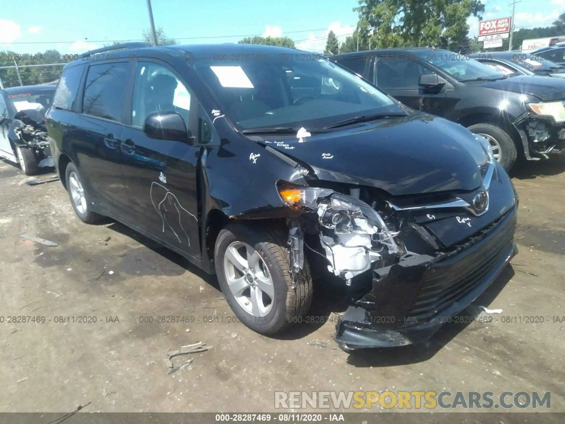 1 Photograph of a damaged car 5TDKZ3DC0LS064108 TOYOTA SIENNA 2020