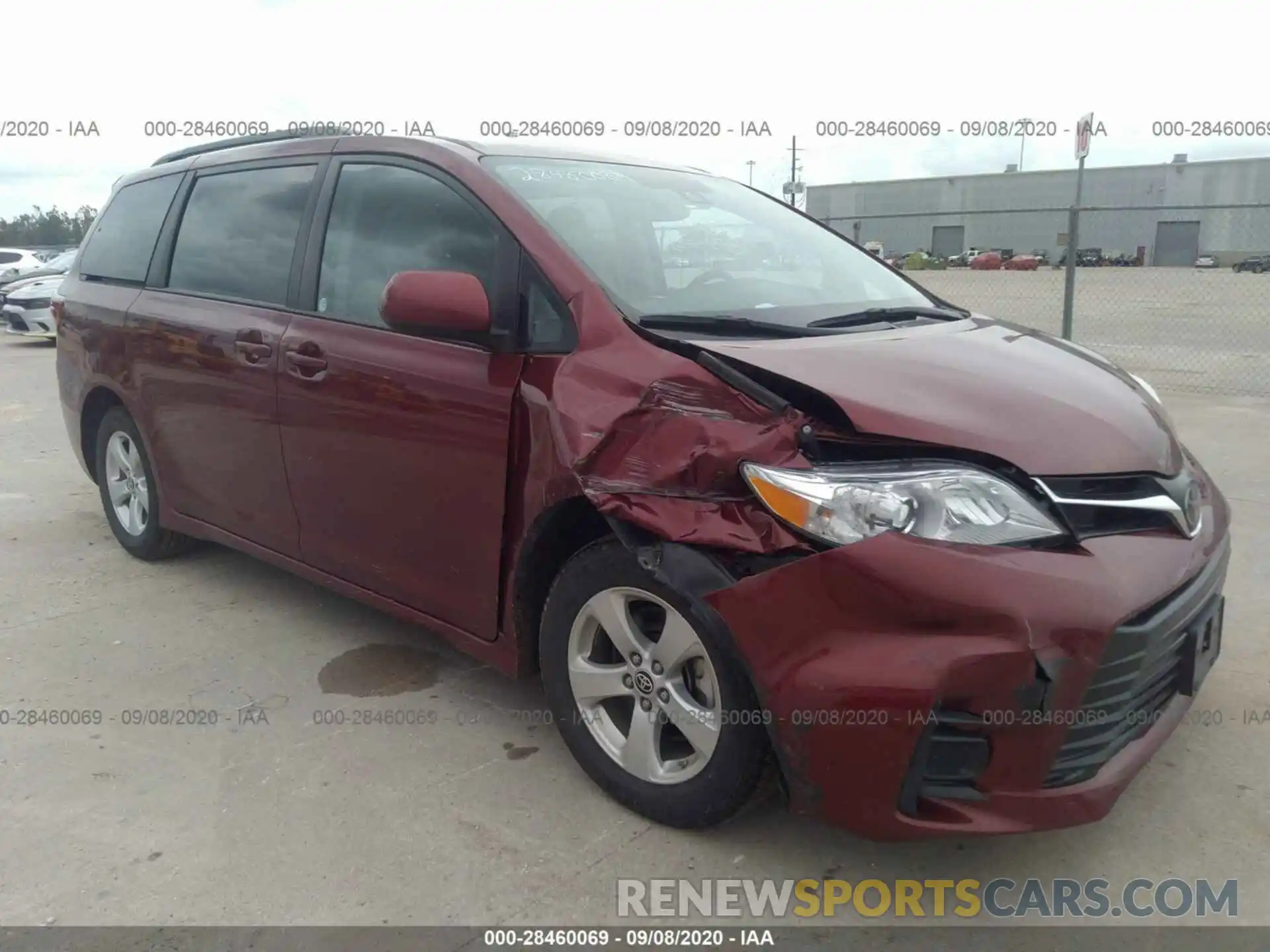 1 Photograph of a damaged car 5TDKZ3DC1LS059158 TOYOTA SIENNA 2020