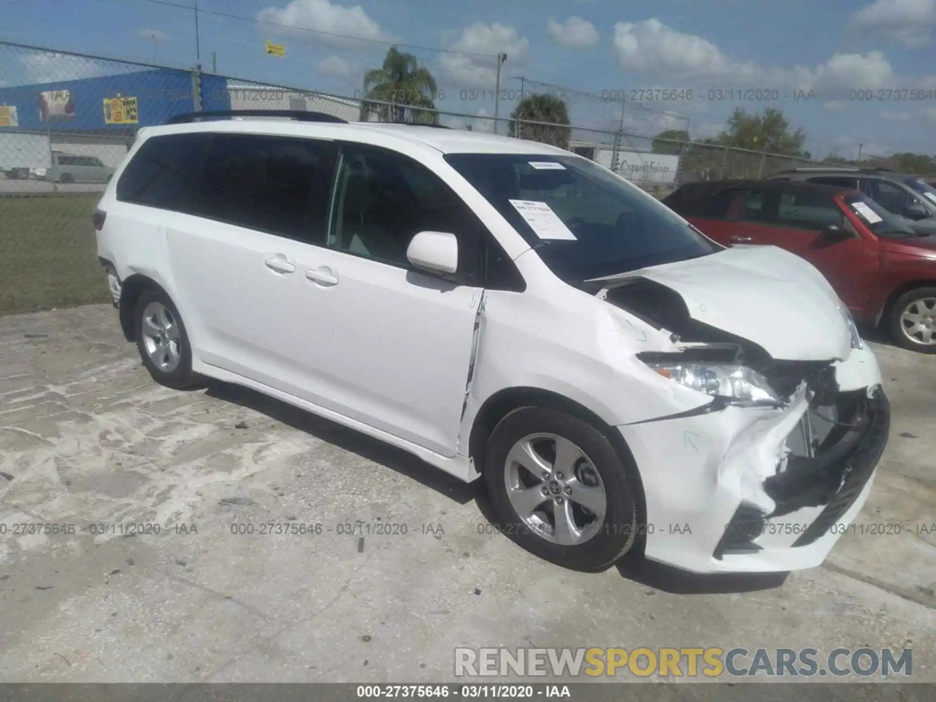 1 Photograph of a damaged car 5TDKZ3DC1LS065218 TOYOTA SIENNA 2020