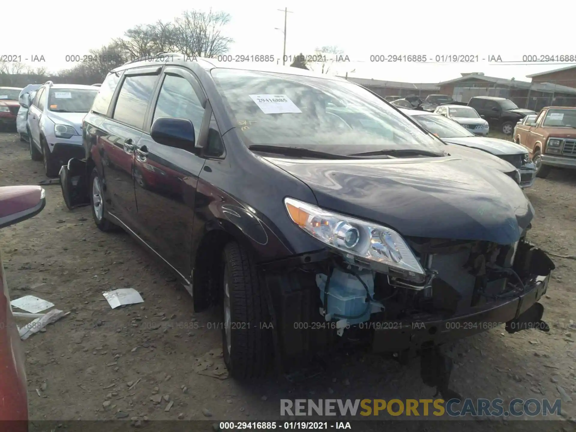 1 Photograph of a damaged car 5TDKZ3DC1LS078647 TOYOTA SIENNA 2020