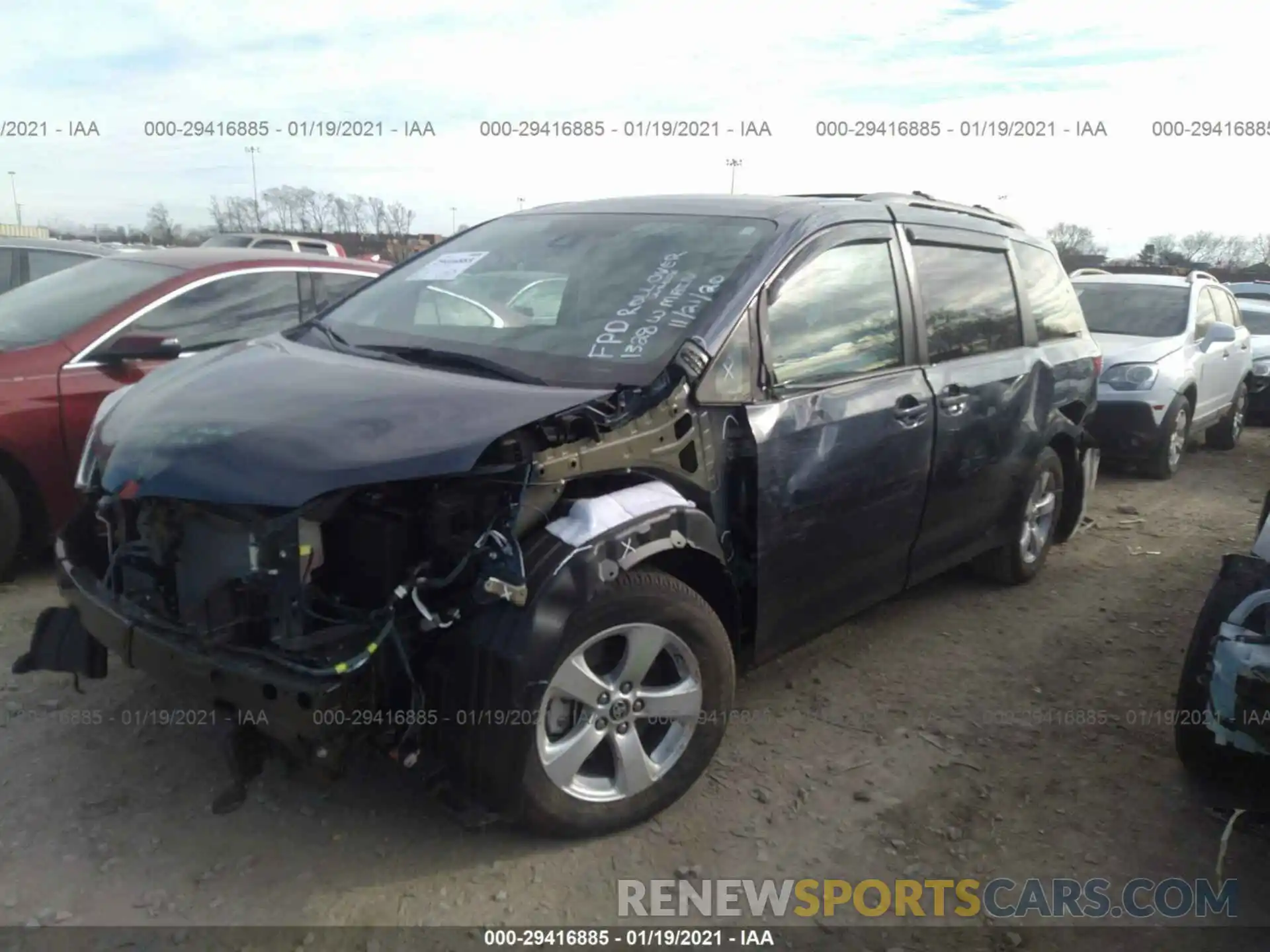 2 Photograph of a damaged car 5TDKZ3DC1LS078647 TOYOTA SIENNA 2020