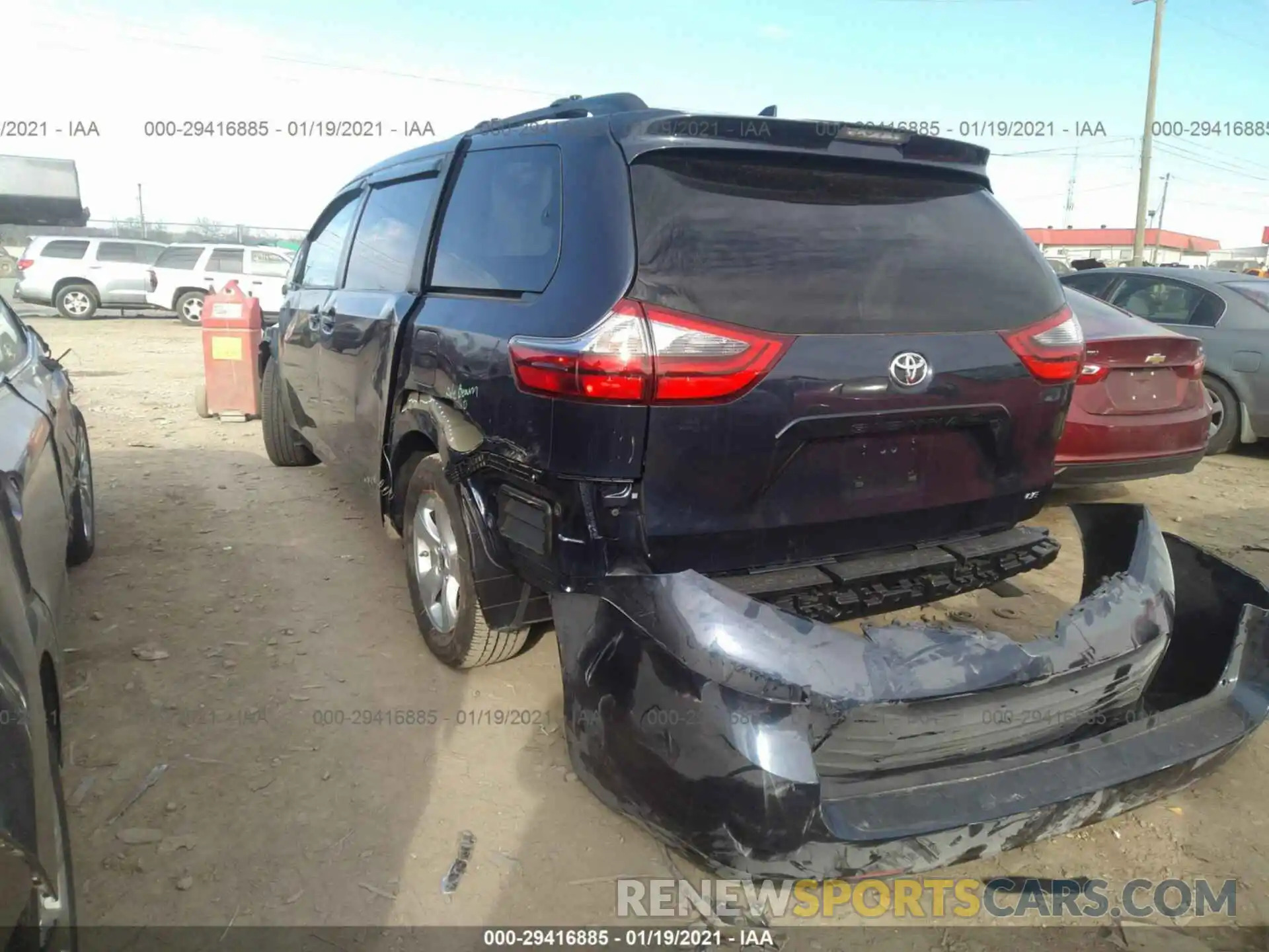 3 Фотография поврежденного автомобиля 5TDKZ3DC1LS078647 TOYOTA SIENNA 2020