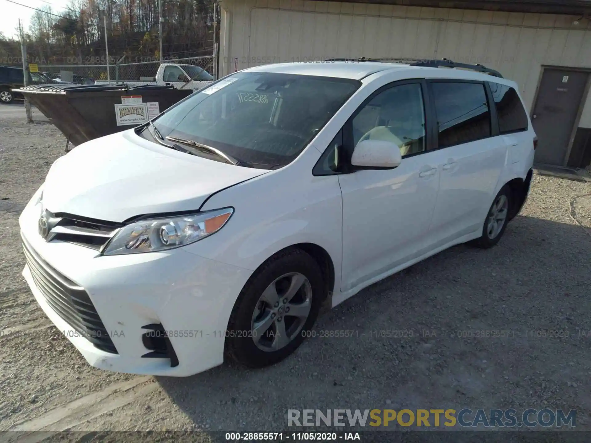 2 Photograph of a damaged car 5TDKZ3DC2LS076342 TOYOTA SIENNA 2020