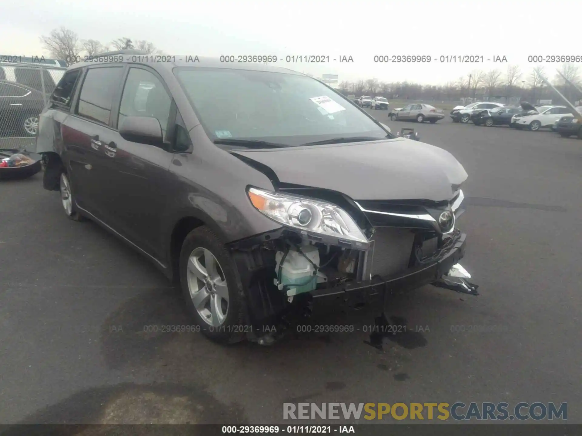 1 Photograph of a damaged car 5TDKZ3DC3LS059002 TOYOTA SIENNA 2020