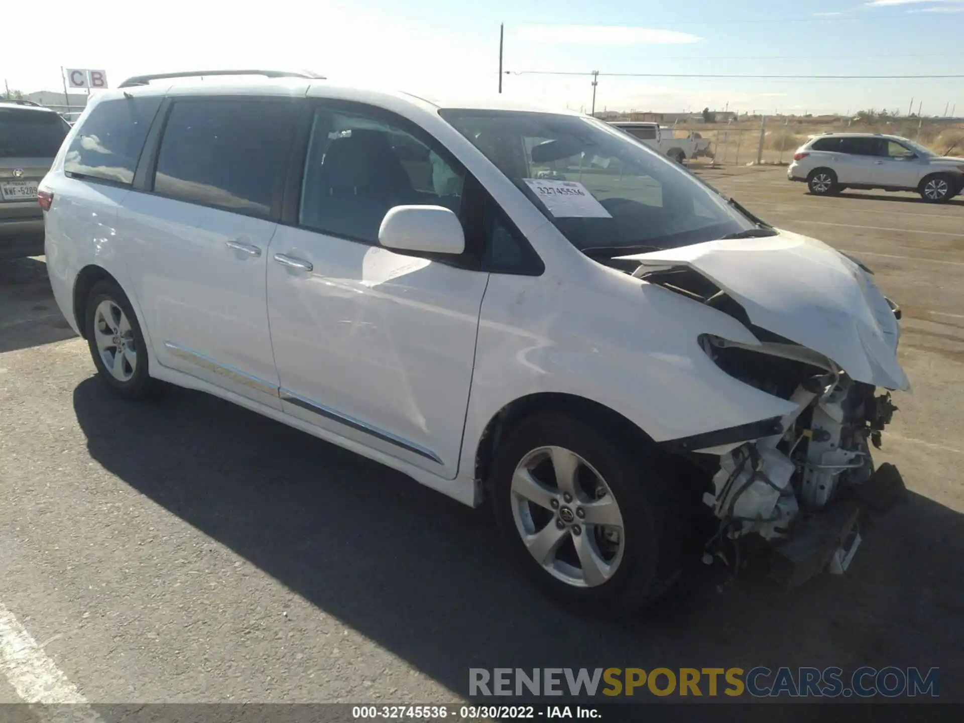 1 Photograph of a damaged car 5TDKZ3DC3LS077015 TOYOTA SIENNA 2020