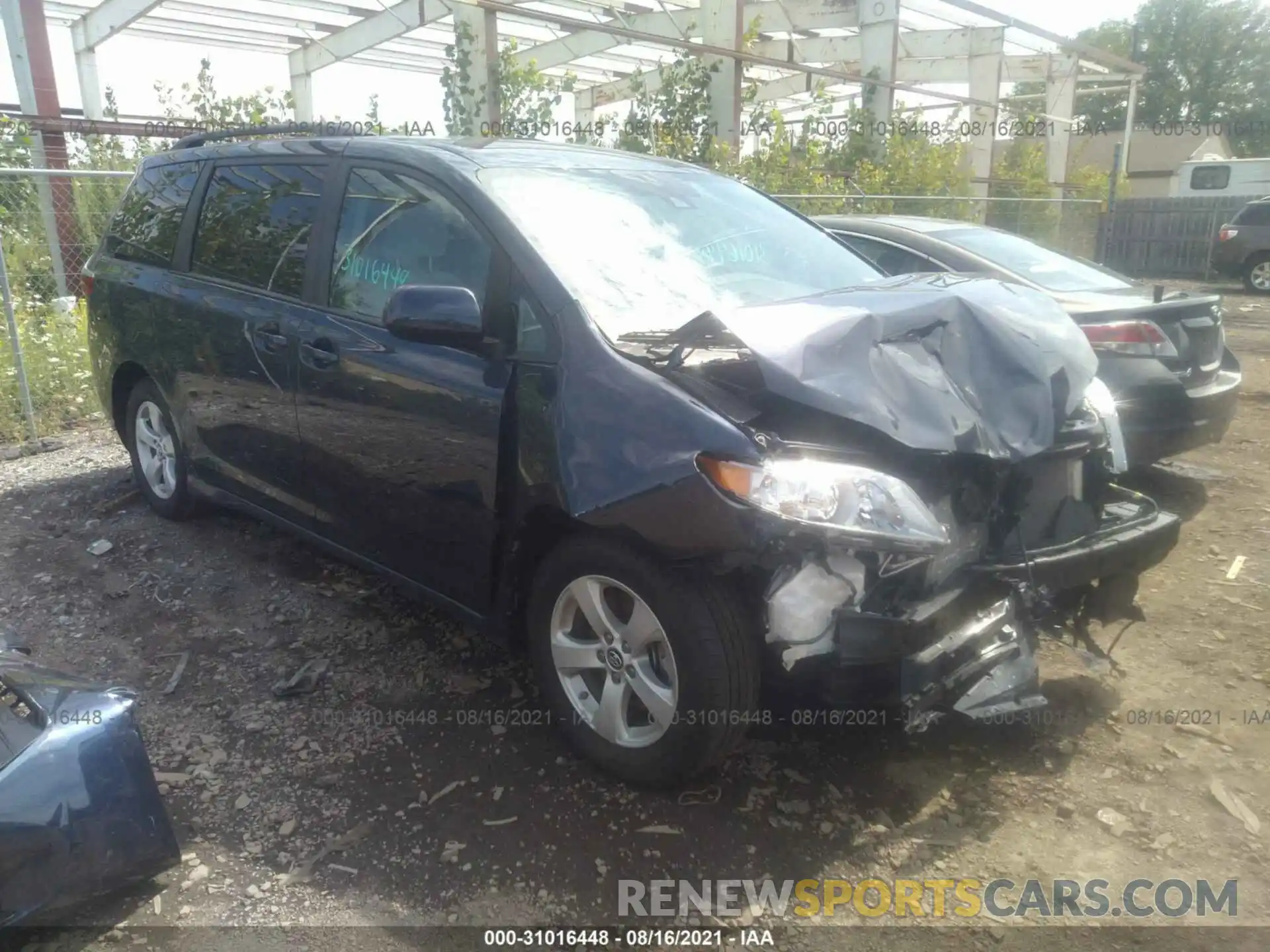 1 Photograph of a damaged car 5TDKZ3DC5LS039284 TOYOTA SIENNA 2020