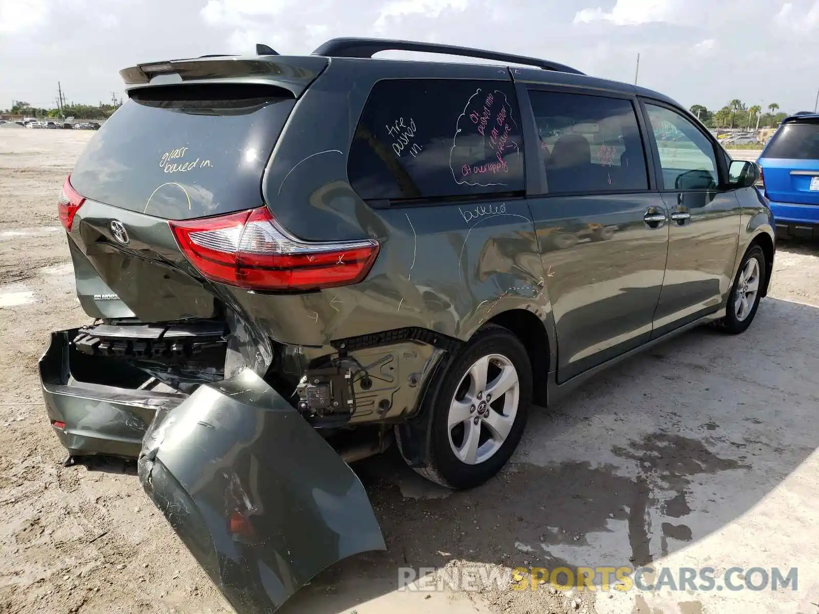 4 Фотография поврежденного автомобиля 5TDKZ3DC5LS048504 TOYOTA SIENNA 2020