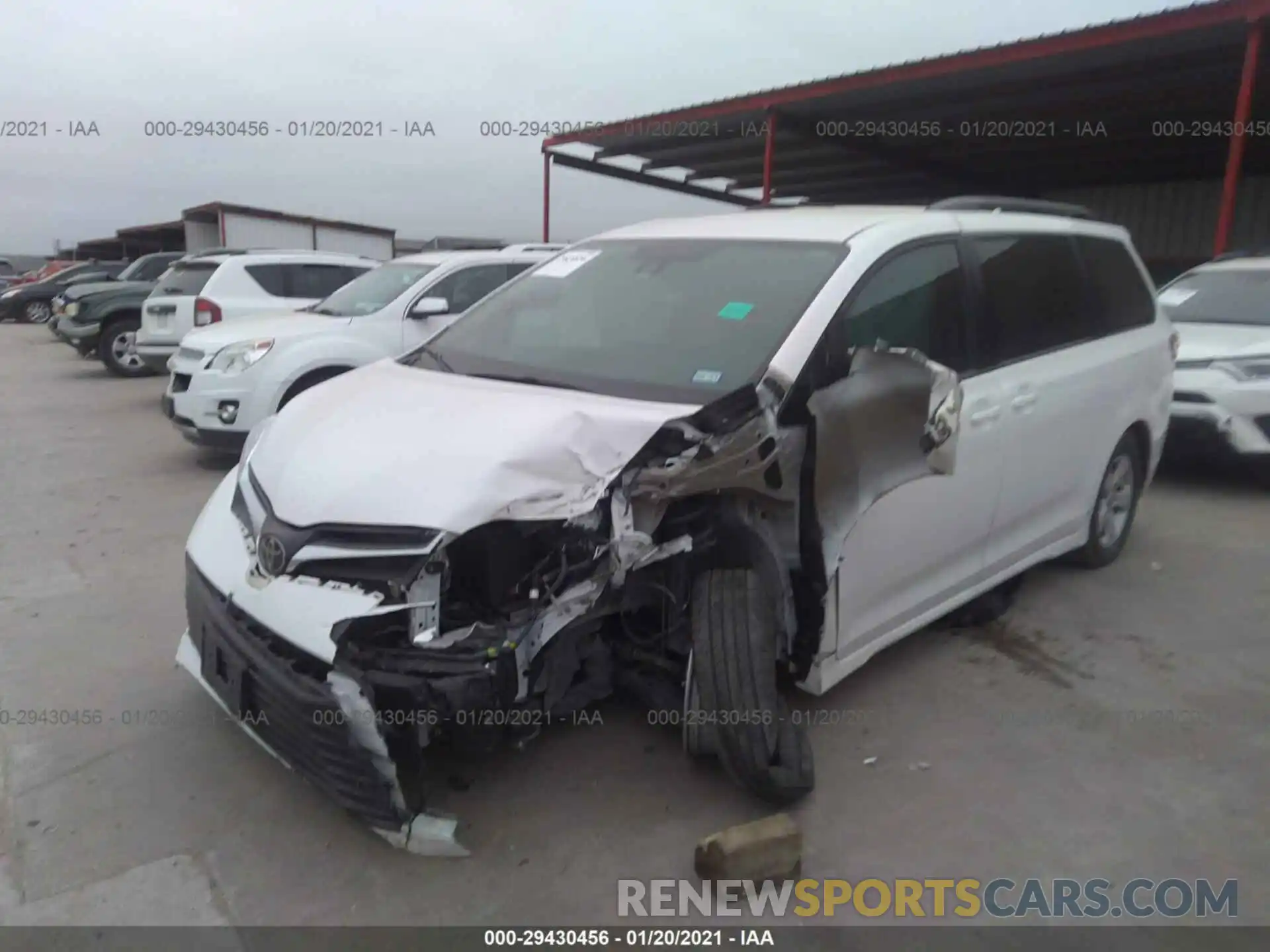 2 Photograph of a damaged car 5TDKZ3DC5LS049877 TOYOTA SIENNA 2020