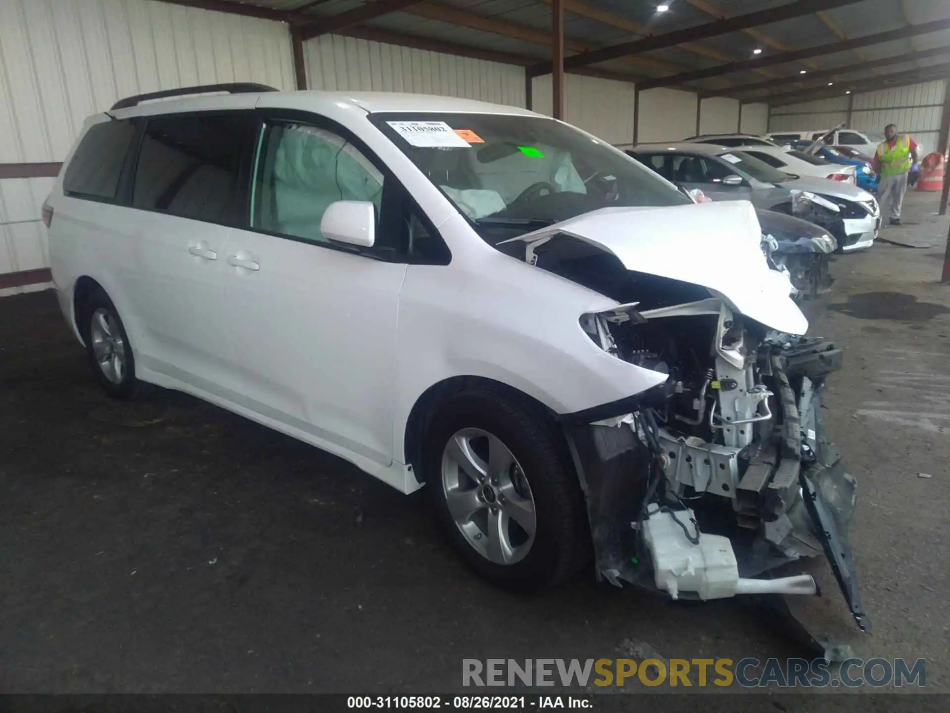 1 Photograph of a damaged car 5TDKZ3DC5LS081051 TOYOTA SIENNA 2020