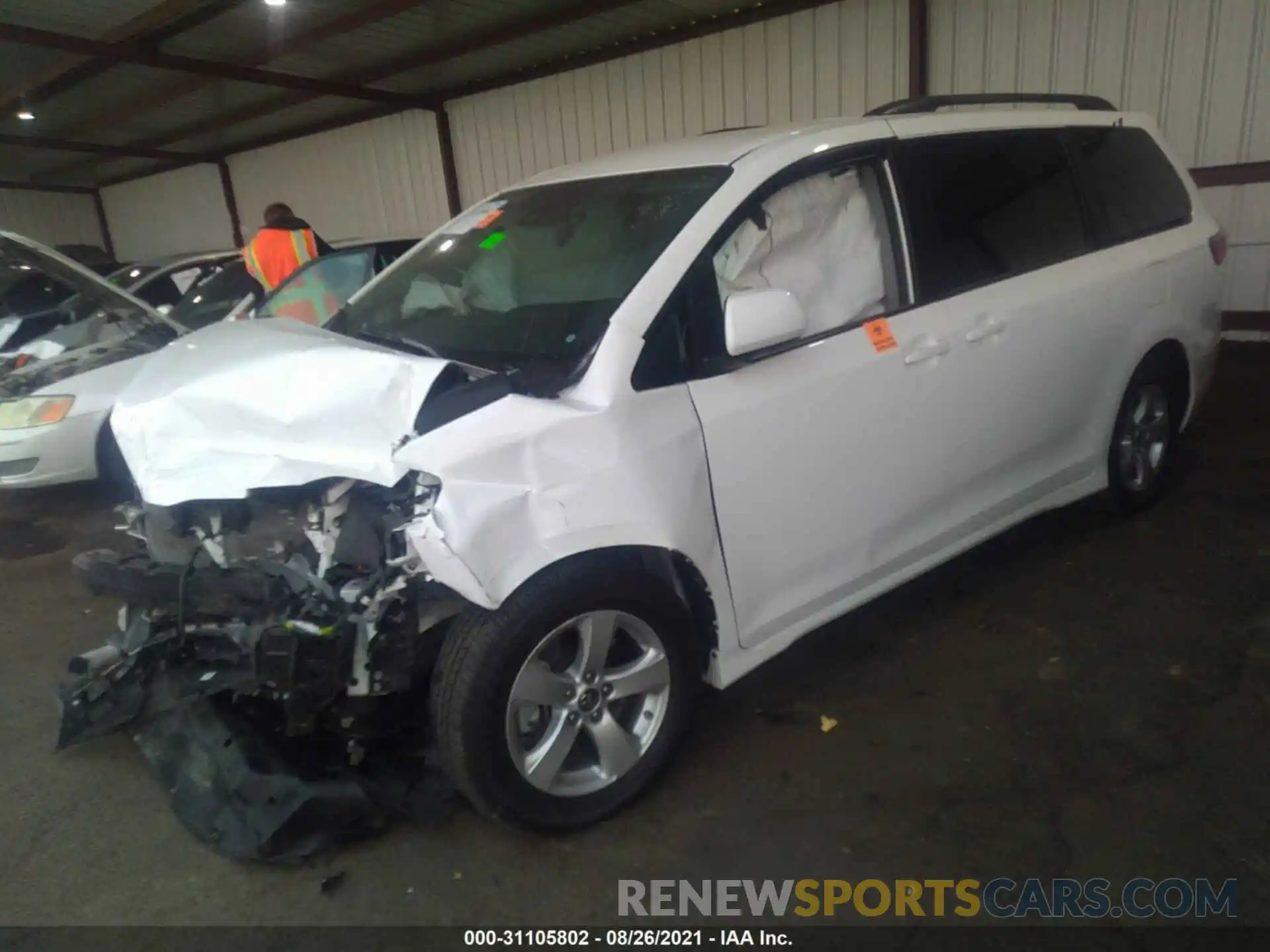 2 Photograph of a damaged car 5TDKZ3DC5LS081051 TOYOTA SIENNA 2020