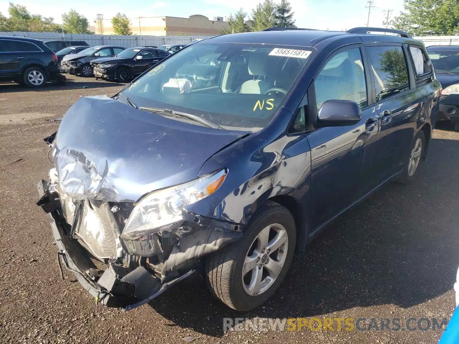 2 Photograph of a damaged car 5TDKZ3DC6LS057602 TOYOTA SIENNA 2020