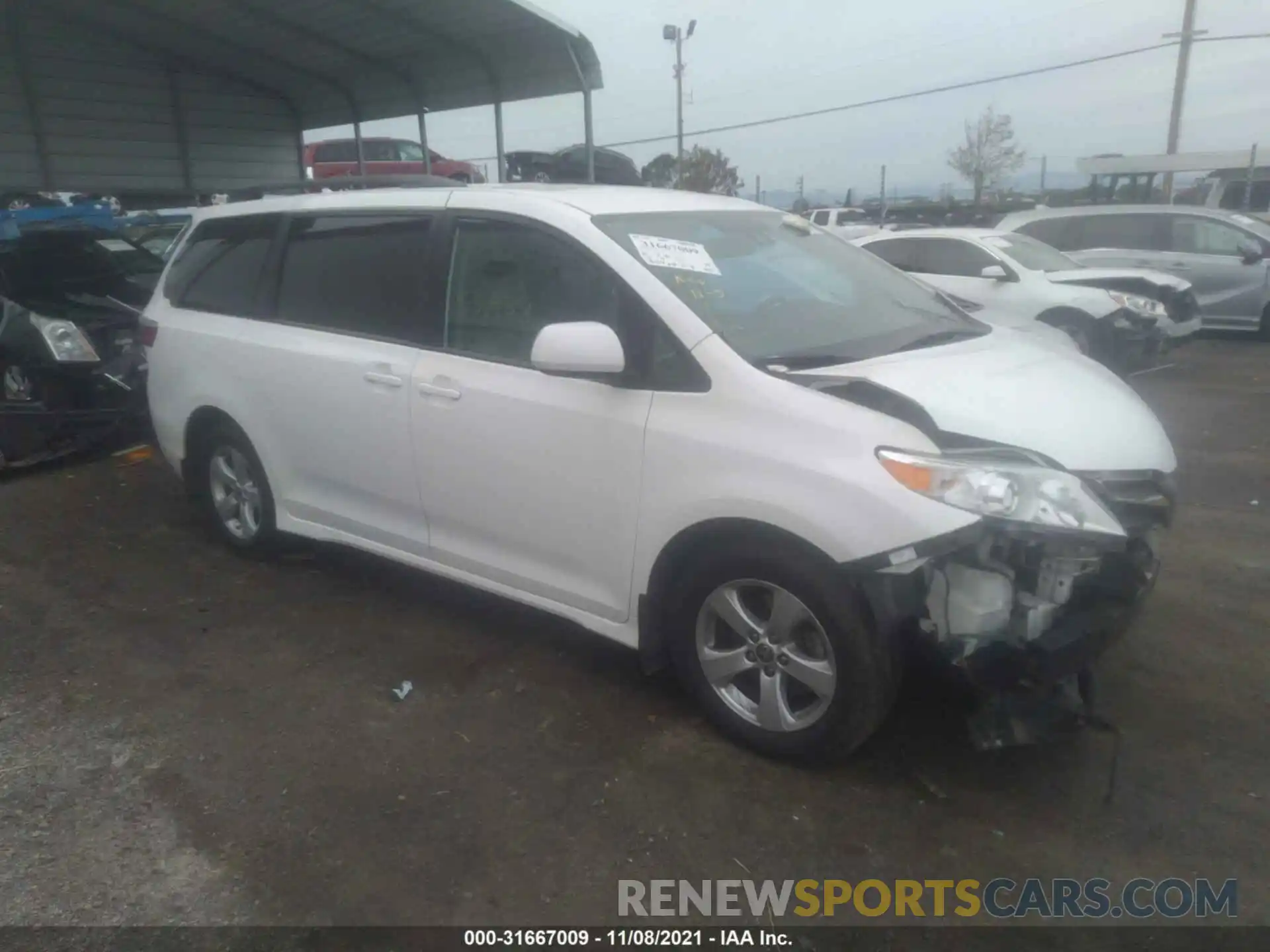 1 Photograph of a damaged car 5TDKZ3DC6LS087554 TOYOTA SIENNA 2020