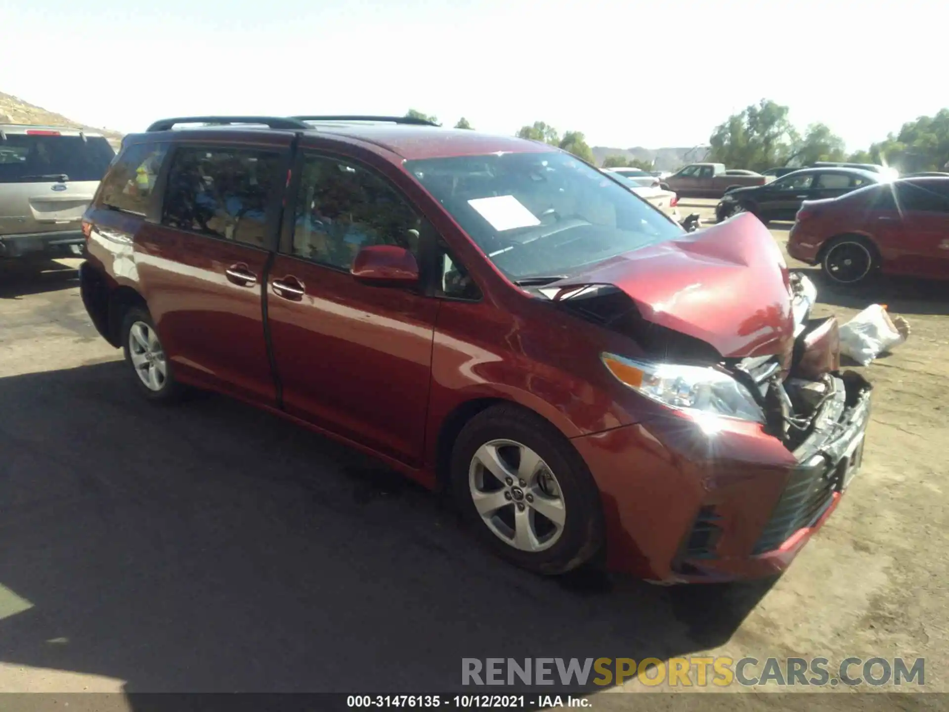 1 Photograph of a damaged car 5TDKZ3DC7LS023412 TOYOTA SIENNA 2020