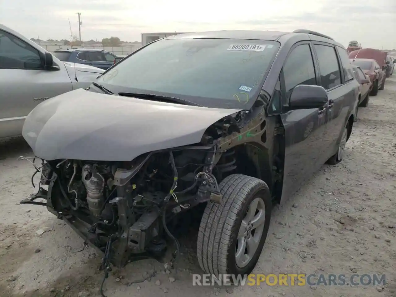 2 Photograph of a damaged car 5TDKZ3DC7LS029730 TOYOTA SIENNA 2020