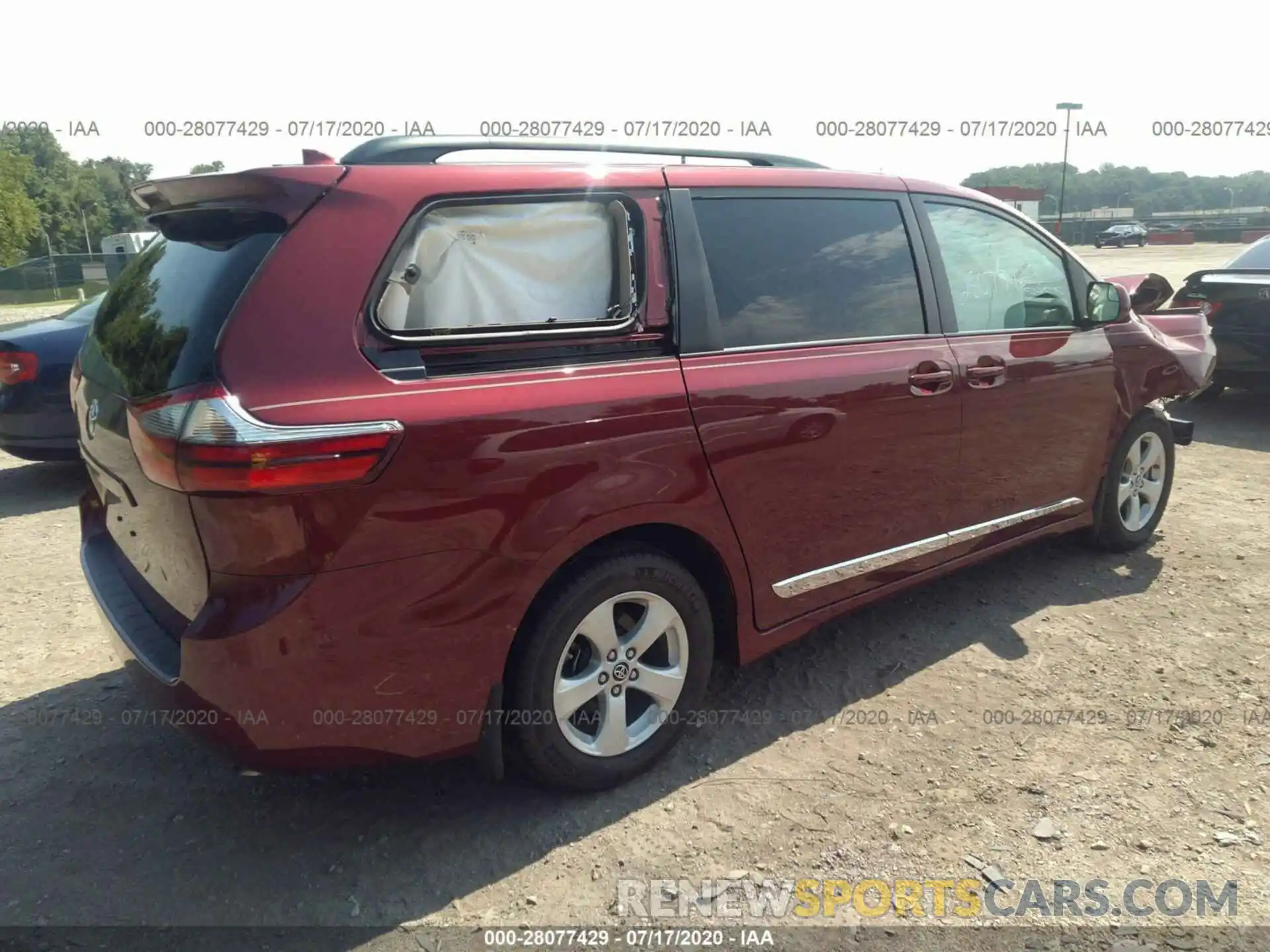 4 Фотография поврежденного автомобиля 5TDKZ3DC7LS043966 TOYOTA SIENNA 2020