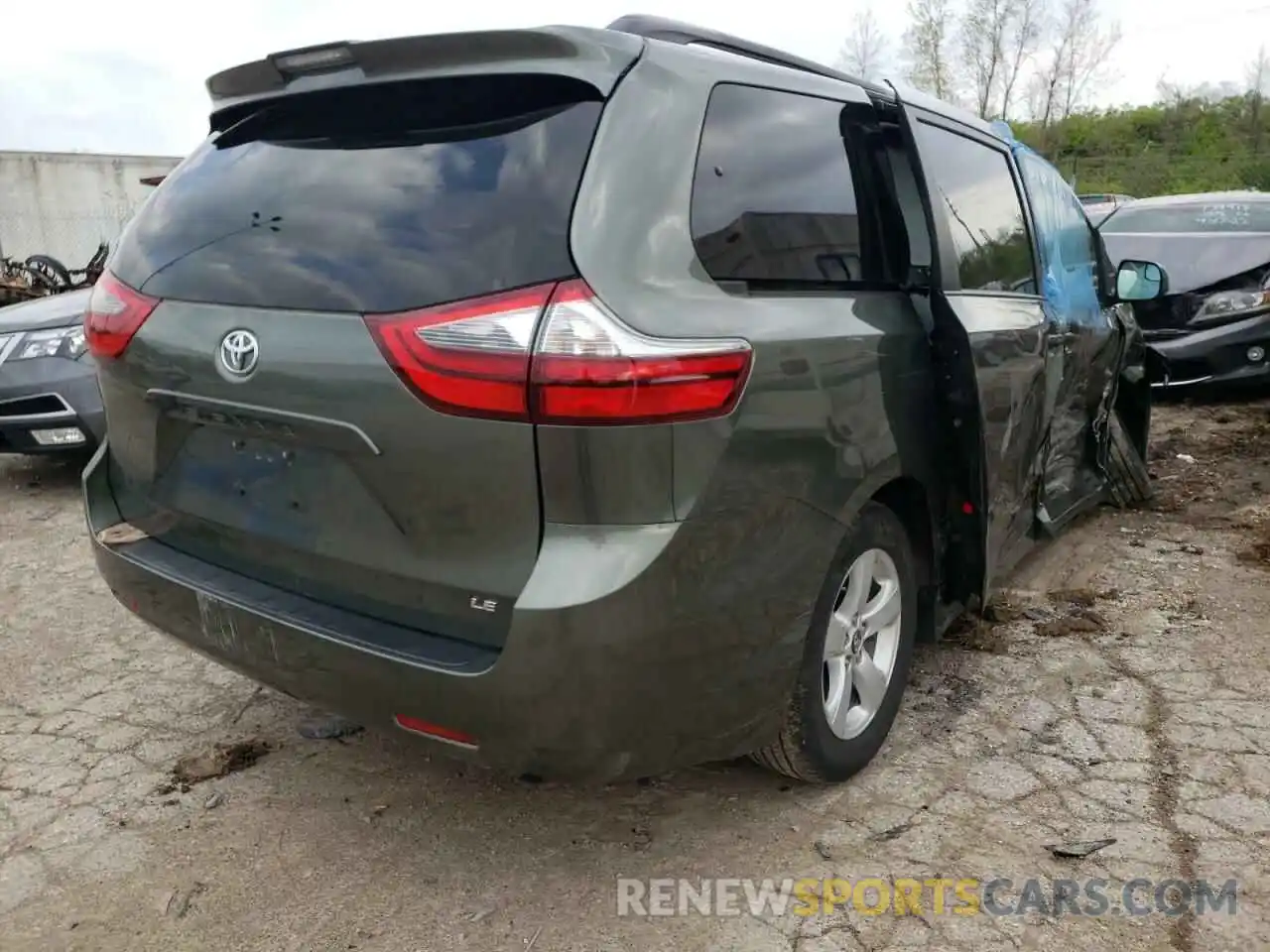 4 Фотография поврежденного автомобиля 5TDKZ3DC7LS046091 TOYOTA SIENNA 2020