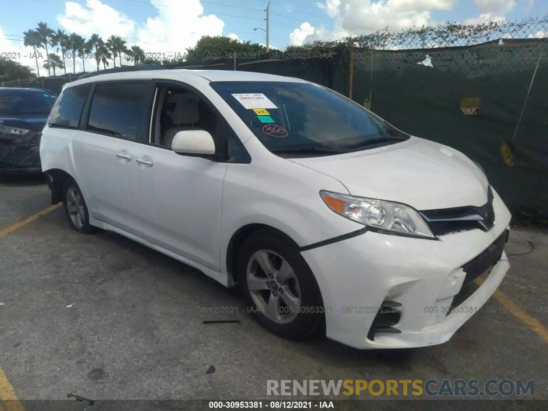 1 Photograph of a damaged car 5TDKZ3DC9LS046593 TOYOTA SIENNA 2020