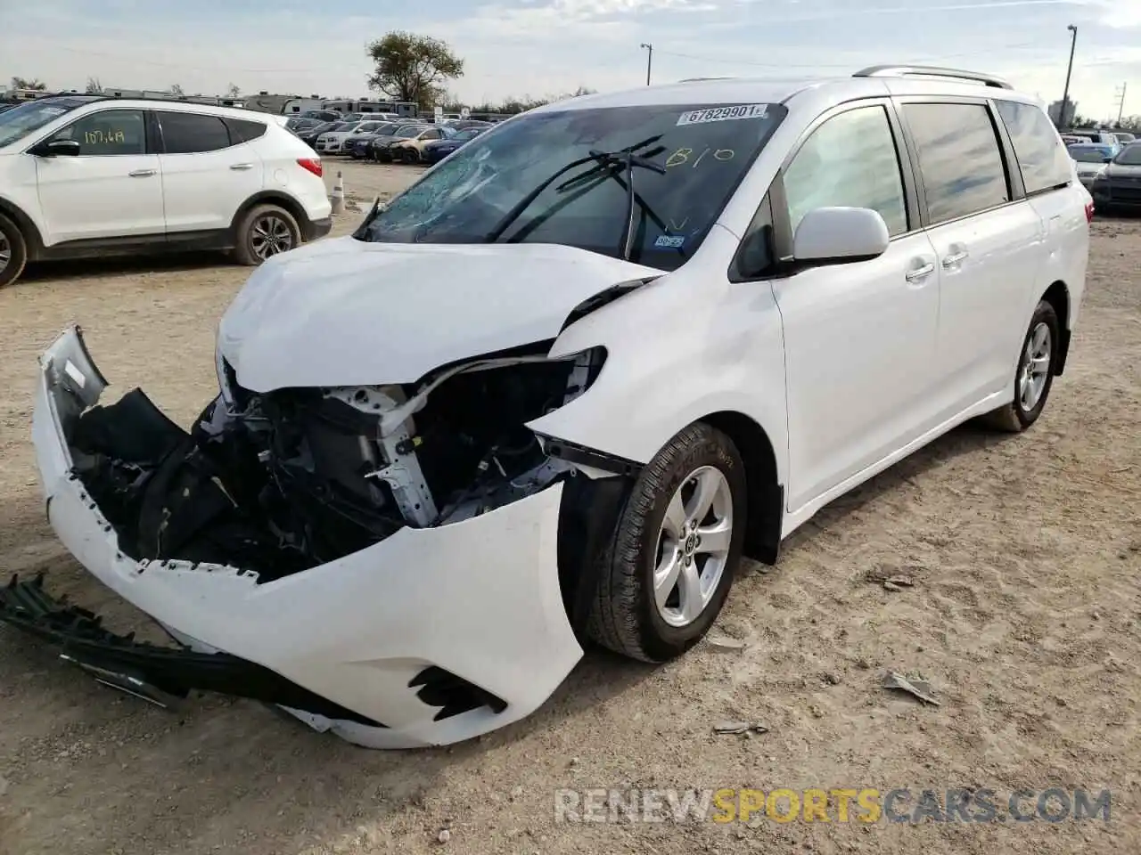 2 Photograph of a damaged car 5TDKZ3DC9LS082056 TOYOTA SIENNA 2020