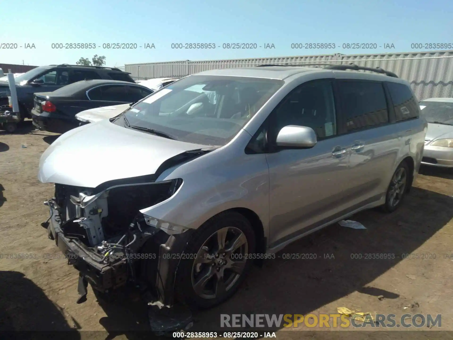 2 Photograph of a damaged car 5TDXZ3DC2LS048580 TOYOTA SIENNA 2020